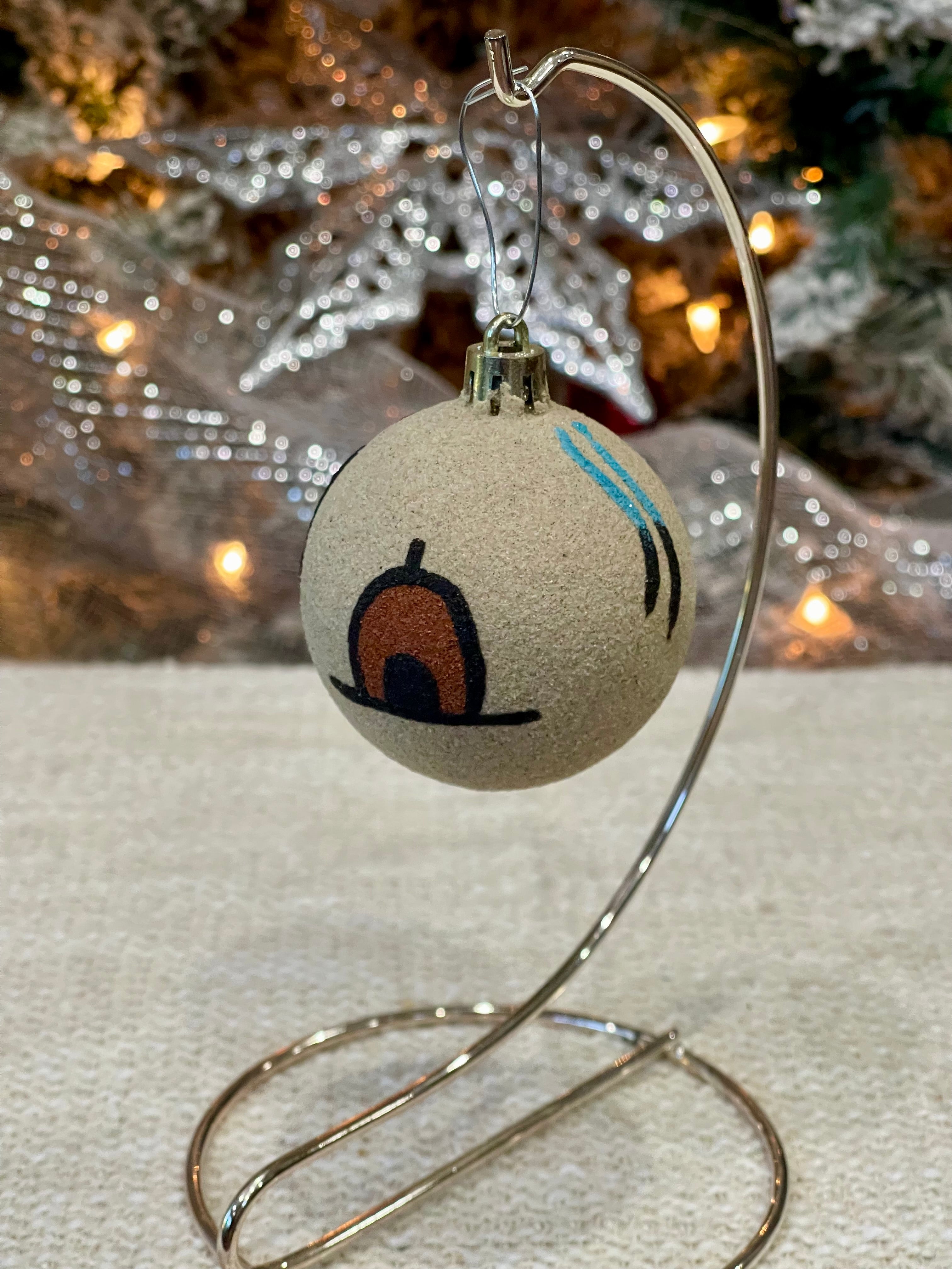 Handcrafted Ceramic Sand Painted Ornament