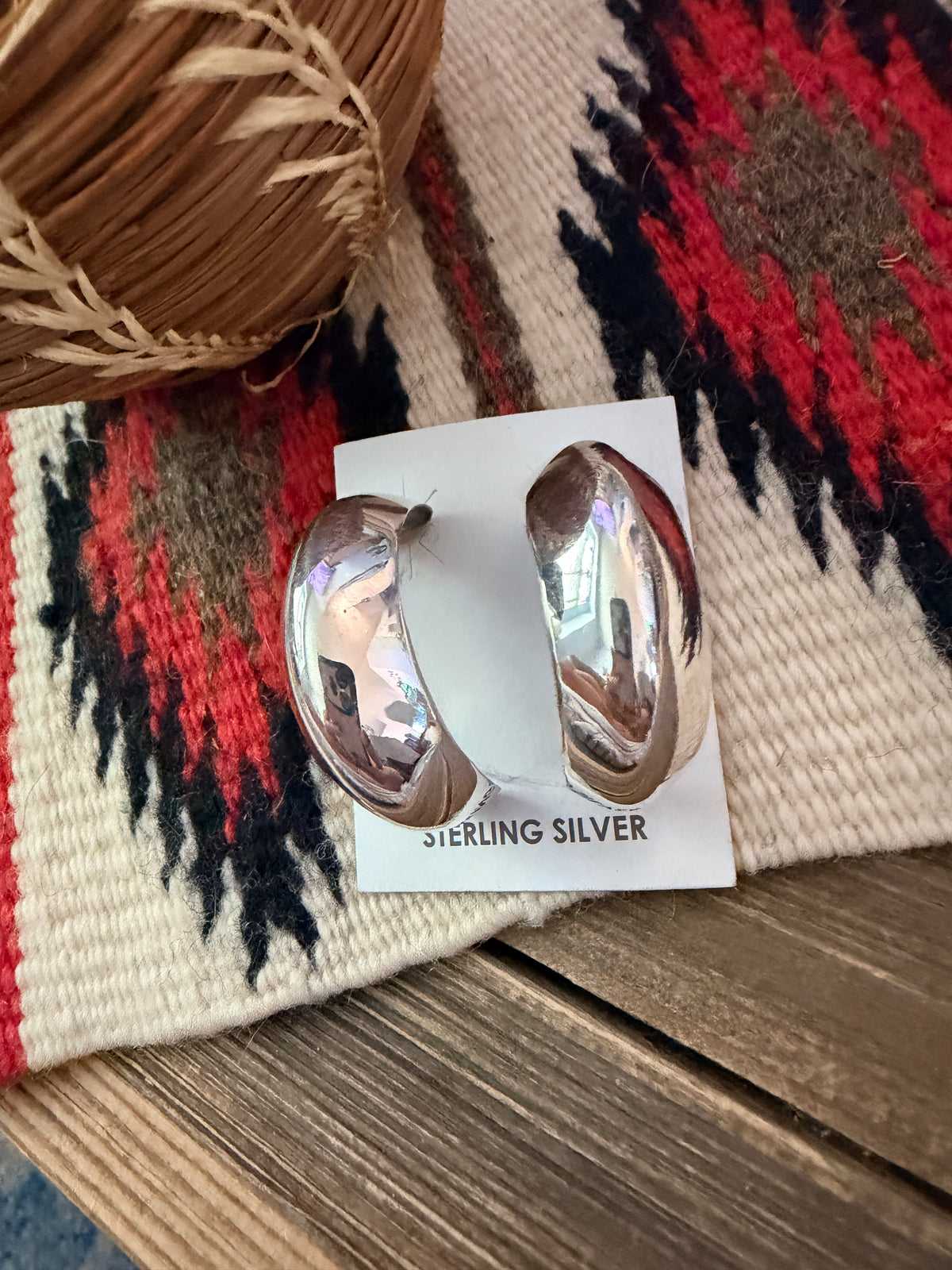 Handcrafted Sterling Silver Hoop Earrings