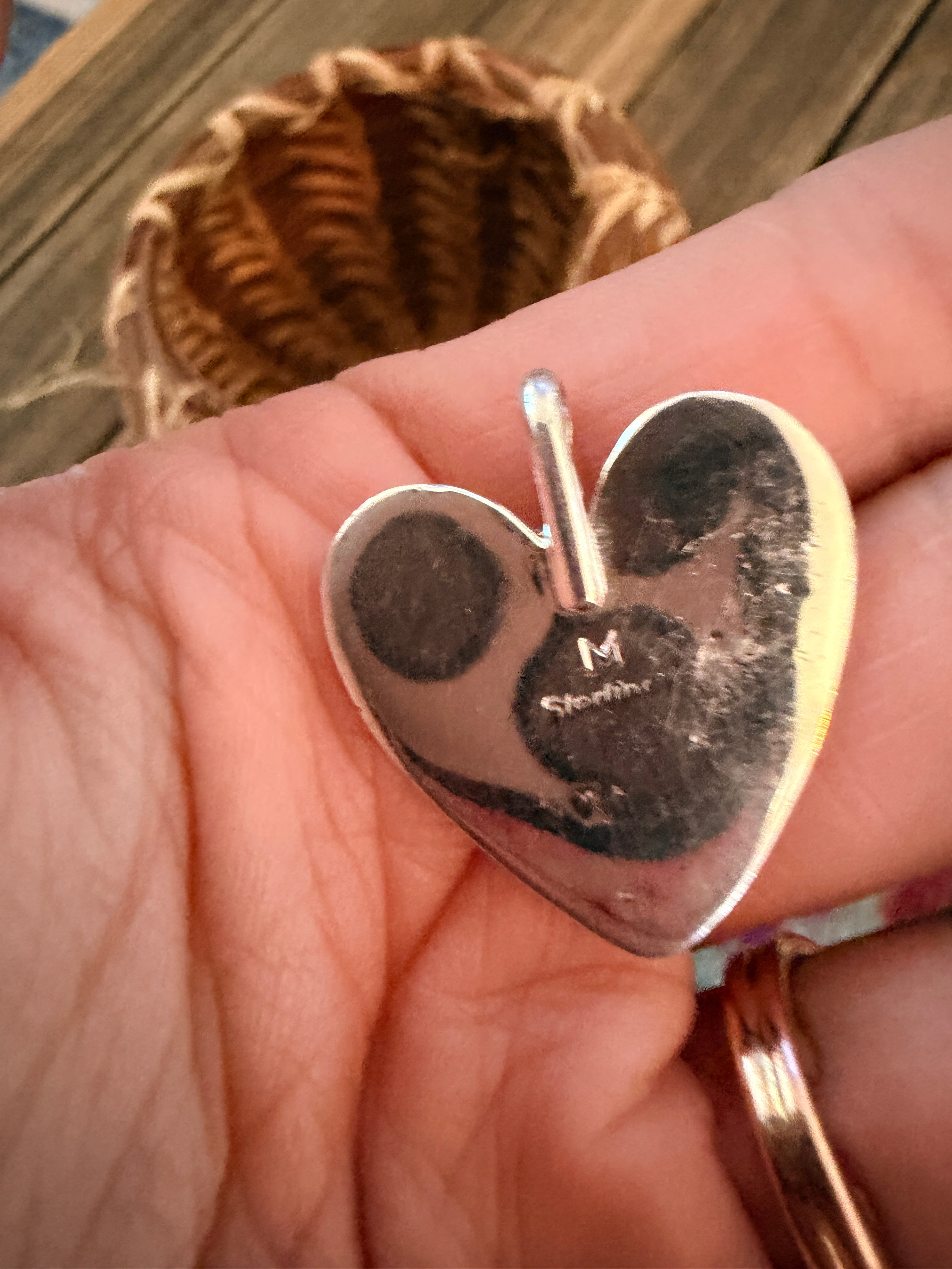 Handcrafted Sterling Silver & Pink Dream Mojave Heart Pendant by Josep
