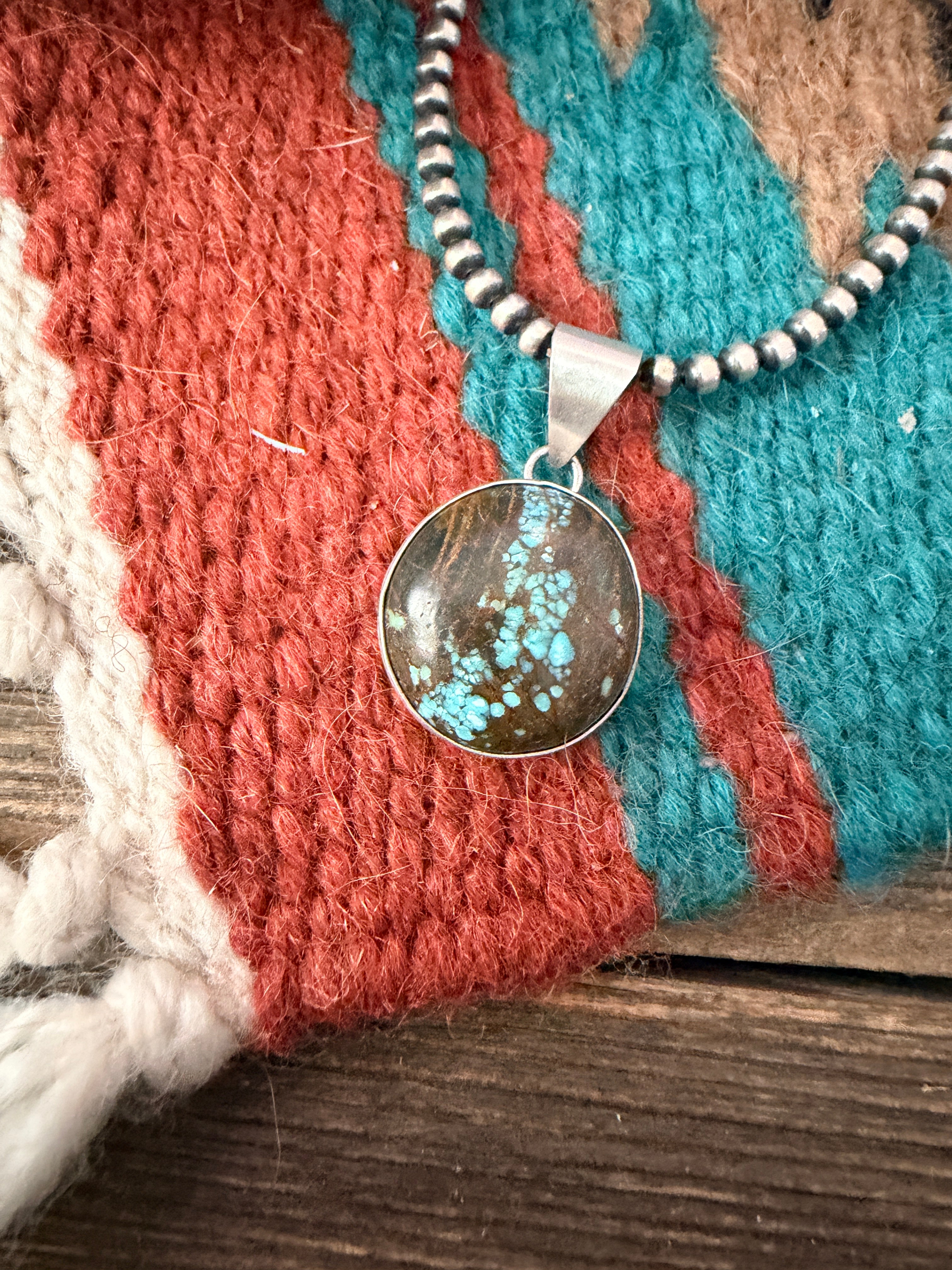 Handcrafted Sterling Silver and Turquoise Pendant
