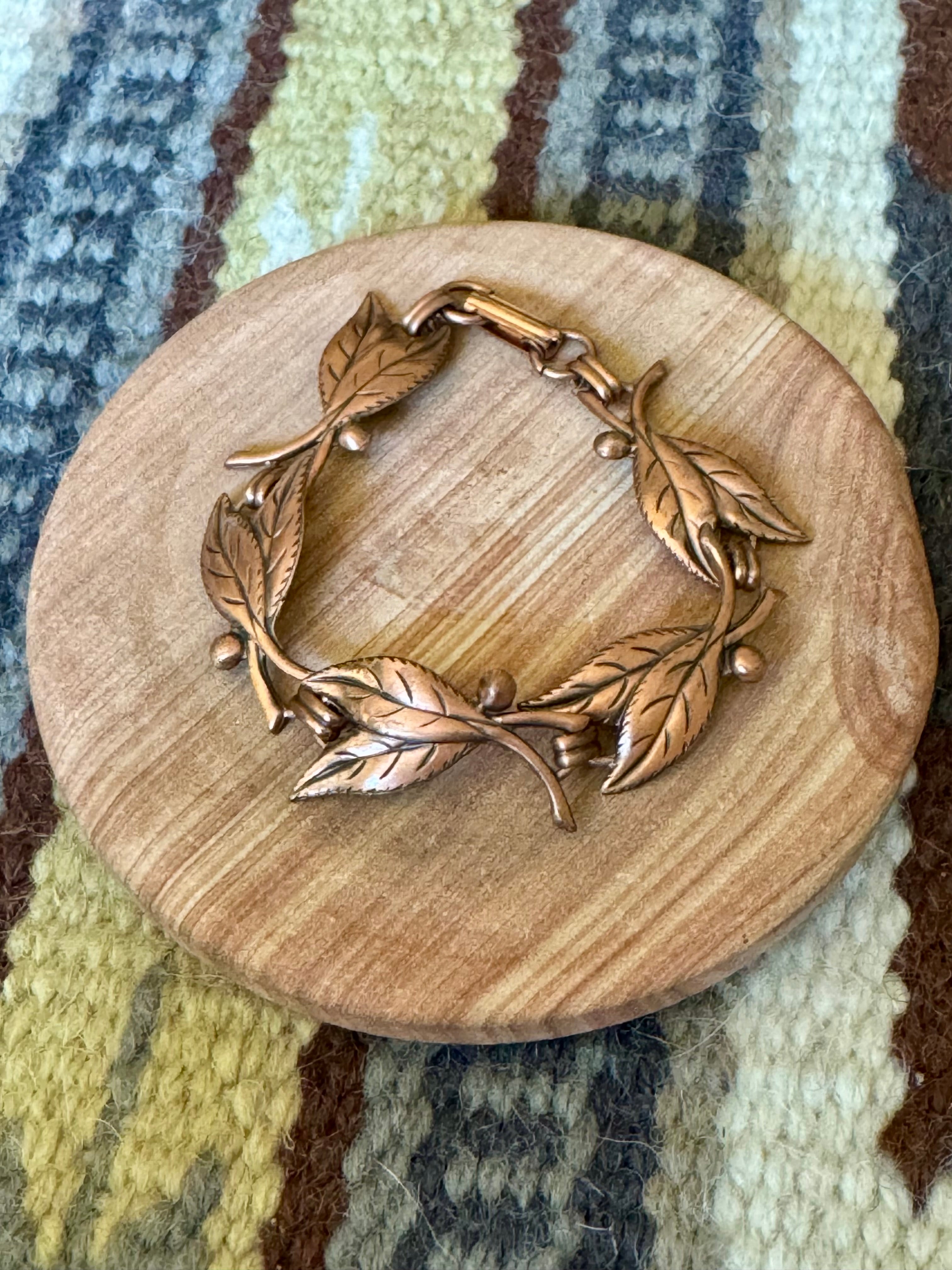 Vintage Handmade Copper Link Bracelet