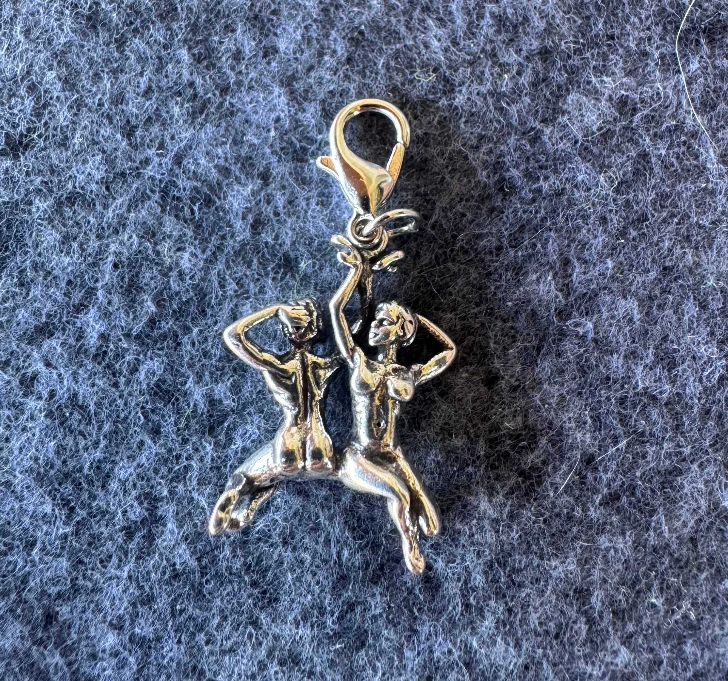 Handcrafted Sterling Silver Gemini/ Twins Charm