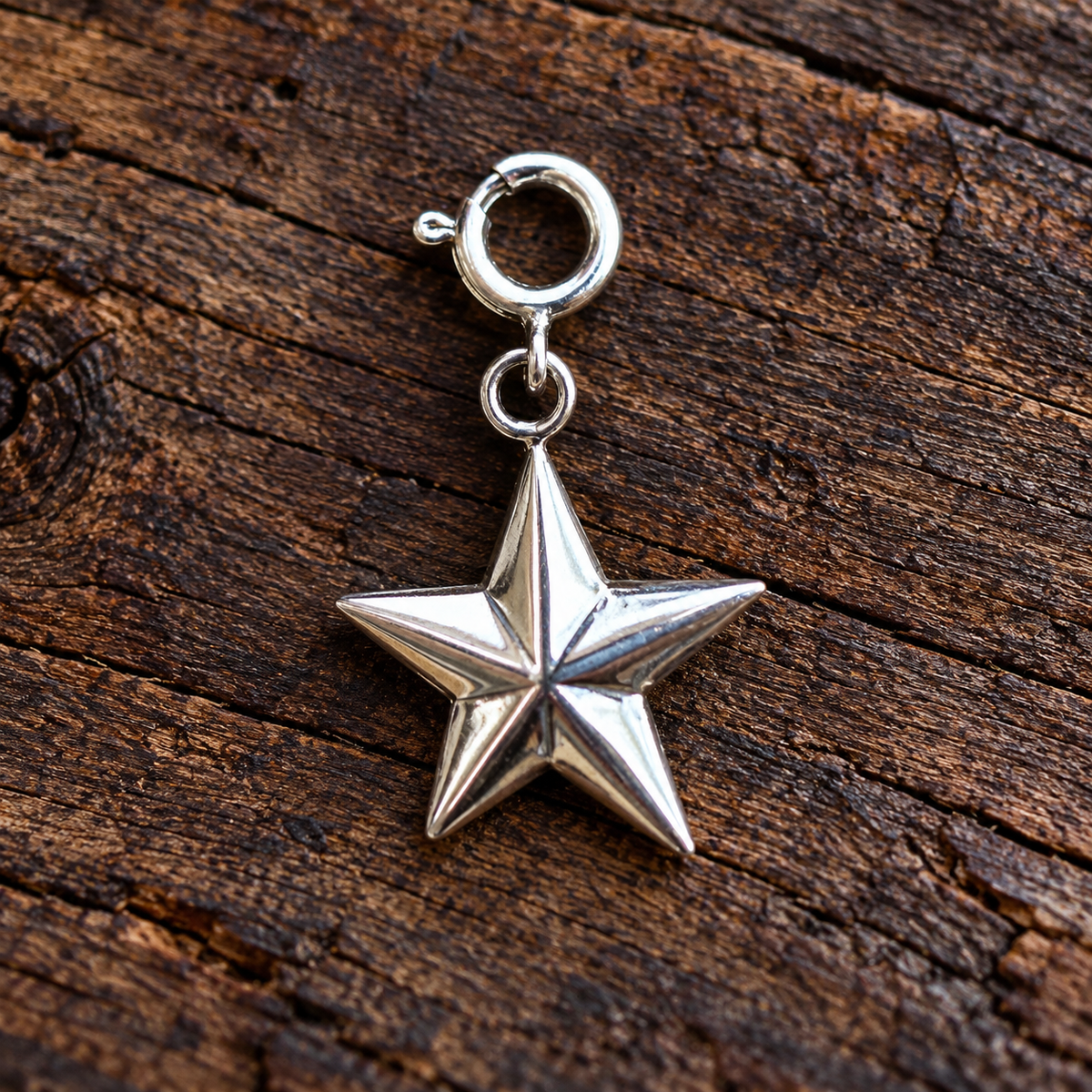 Handmade Sterling Silver Star Charm