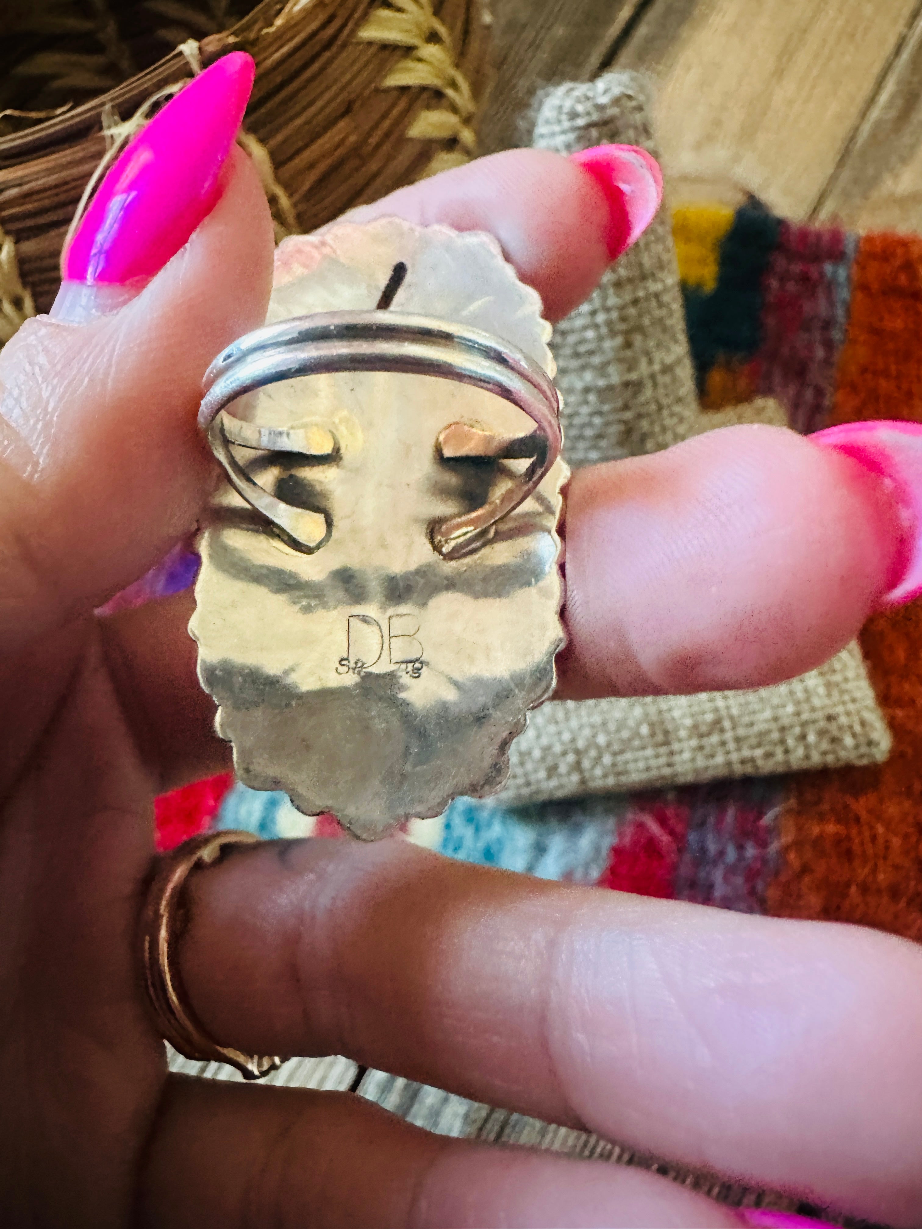 Handcrafted Sterling Silver & Multi Stone Cluster Ring