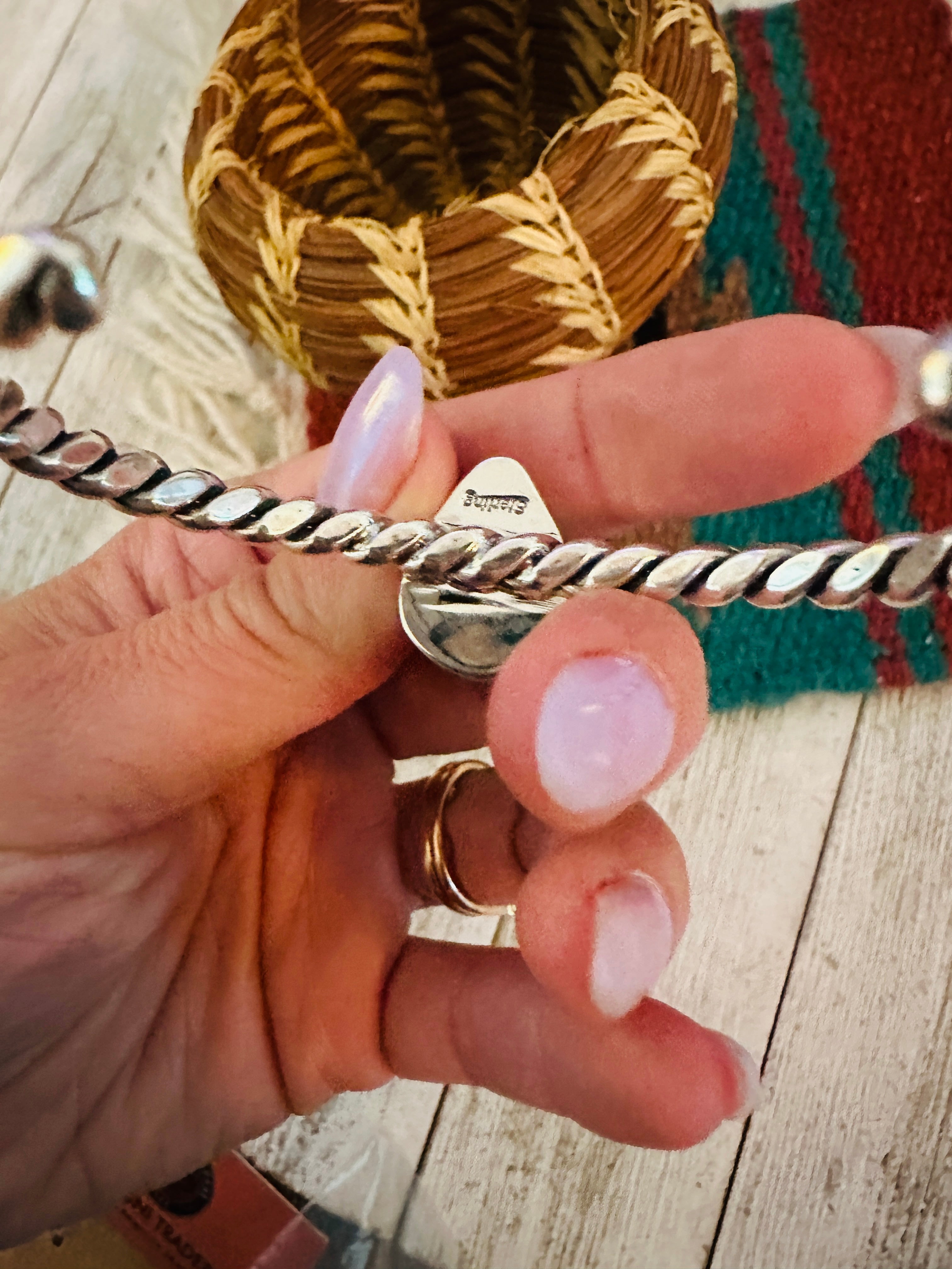 Handcrafted Sterling Silver & Sonoran Gold Turquoise Cuff Bracelet