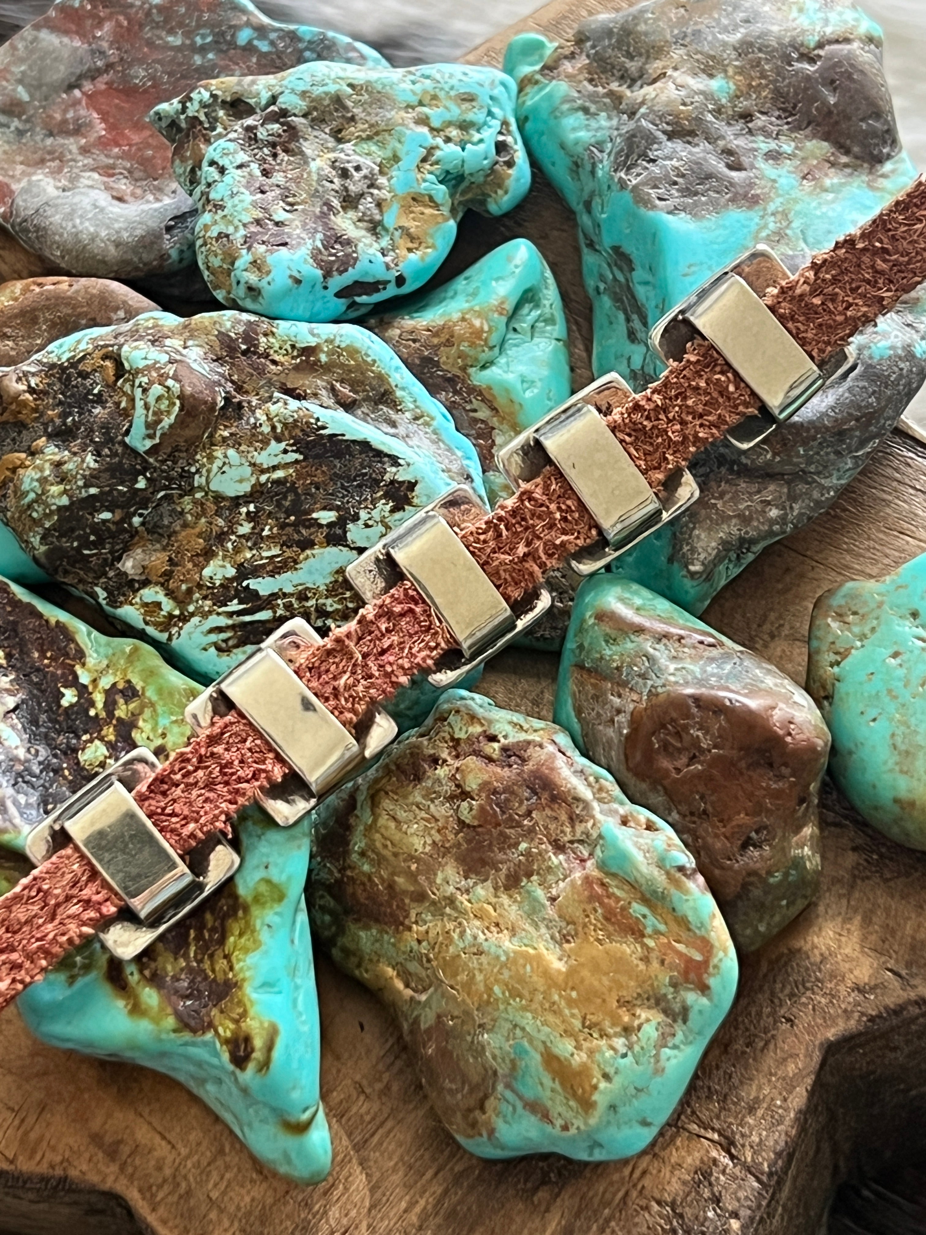 Sterling Silver Mini Concho Slide, Lucky