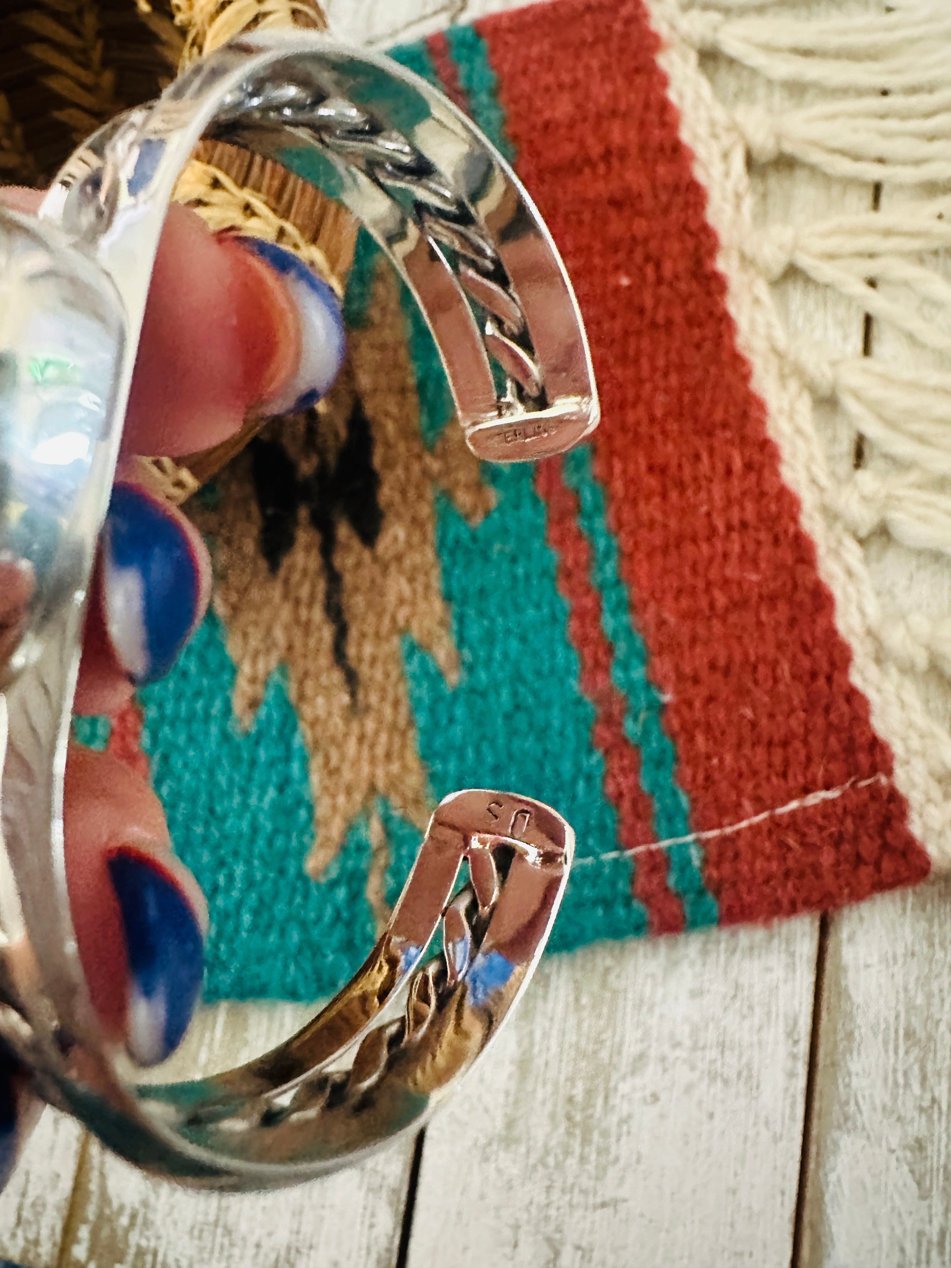 Handcrafted Sterling Silver & Golden Hills Turquoise Cuff Bracelet