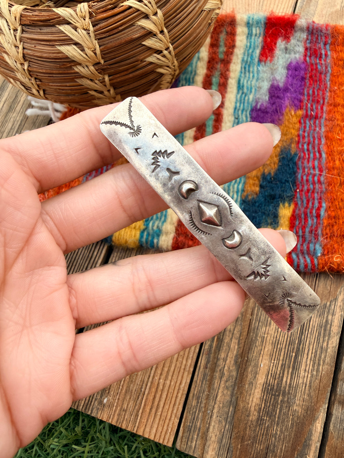 Old Pawn Handcrafted Sterling Silver Hair Barrette