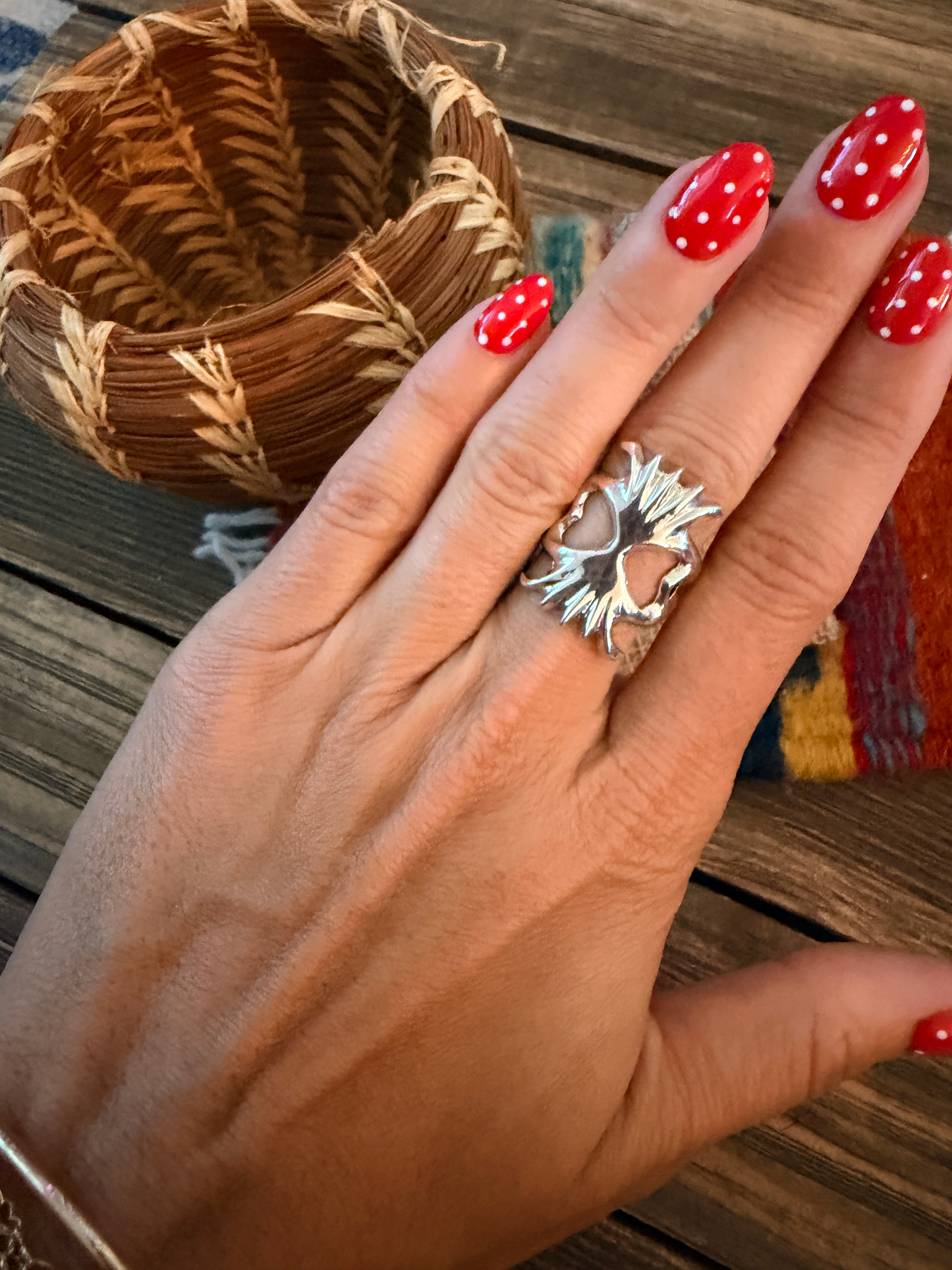 Handcrafted Sterling Silver Band Ring by Francis L. Begay