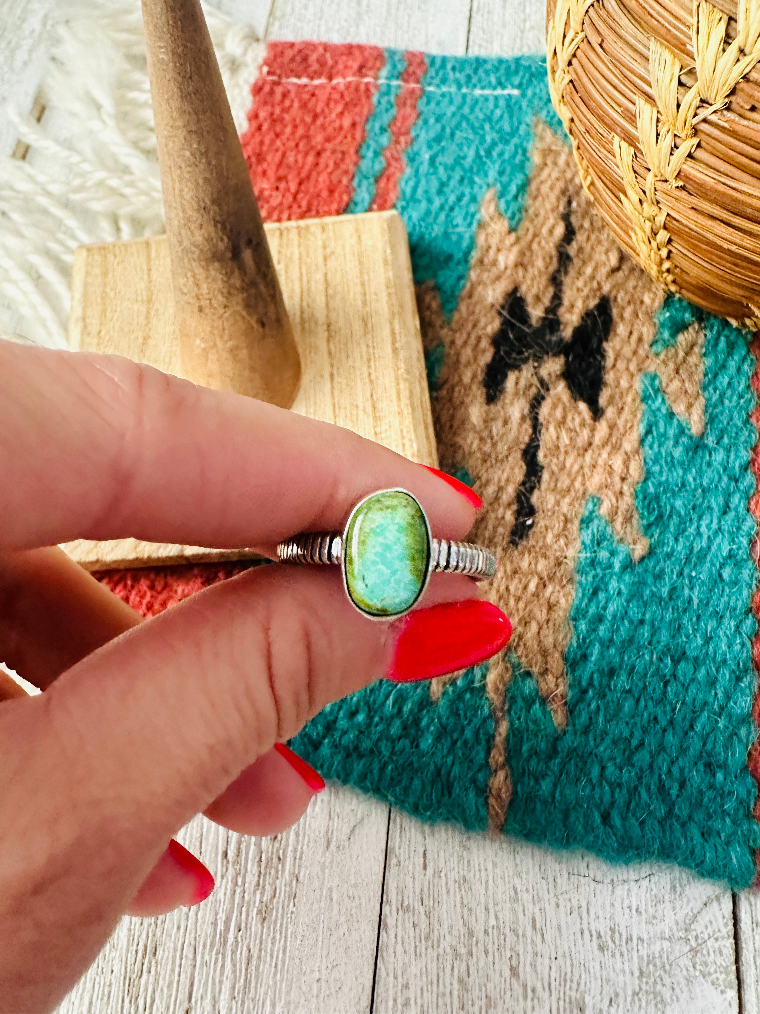 Navajo Sterling Silver & Sonoran Mountain Turquoise Ring