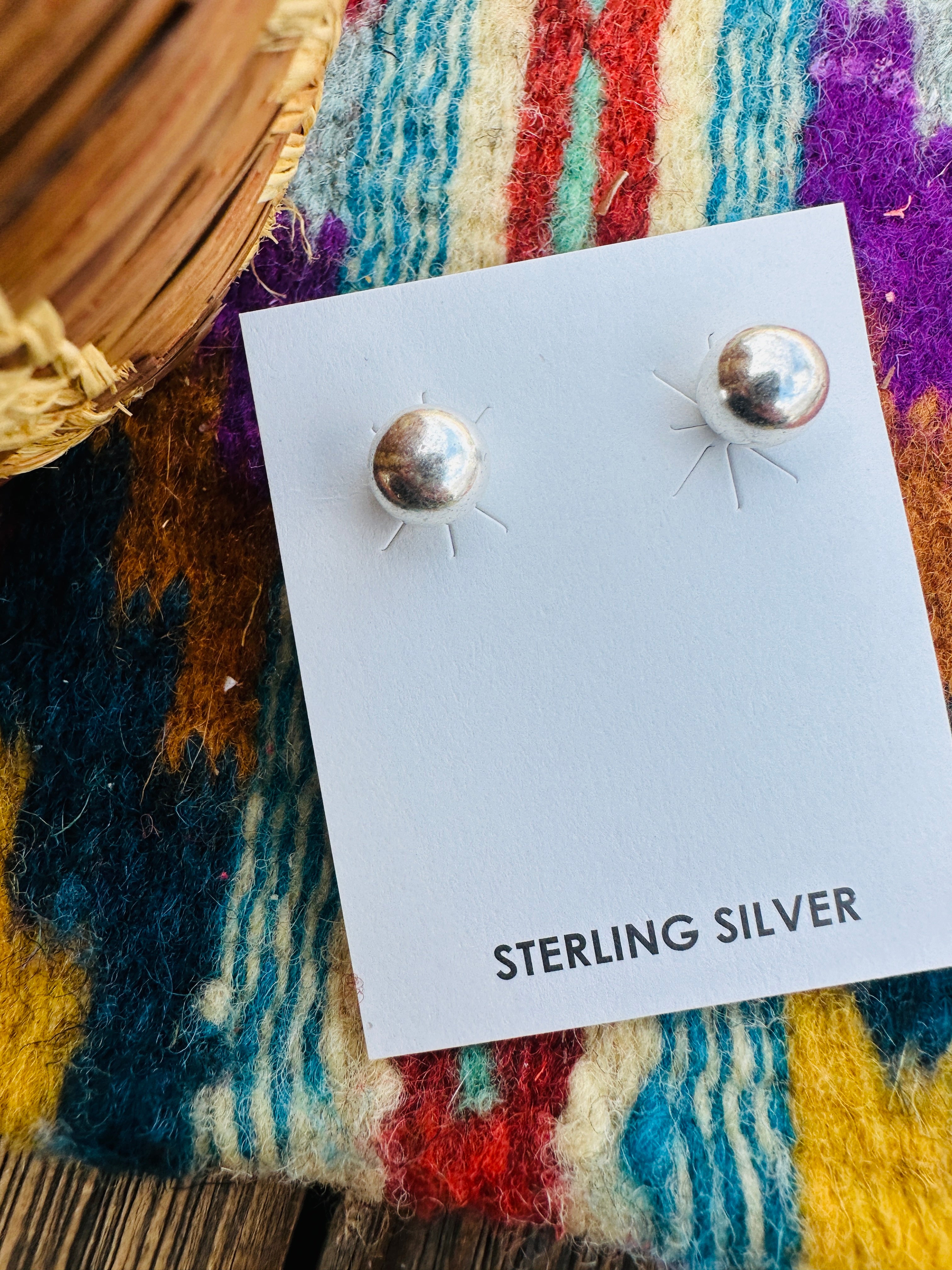 Handcrafted 6mm Sterling Silver Pearl Stud Earrings