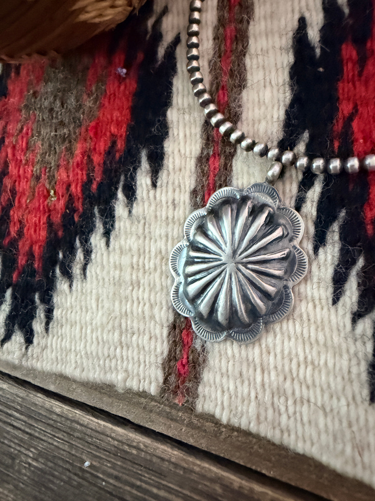 Handcrafted Sterling Silver Concho Pendant