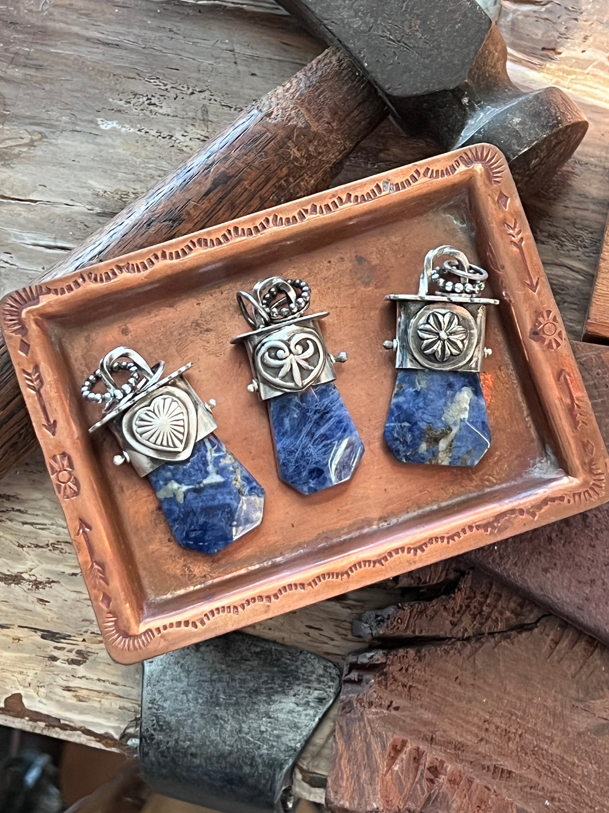 Tularosa Sterling Silver Gem Collector 30” + 2” Beaded Necklace w/ Faceted Sodalite Pendant