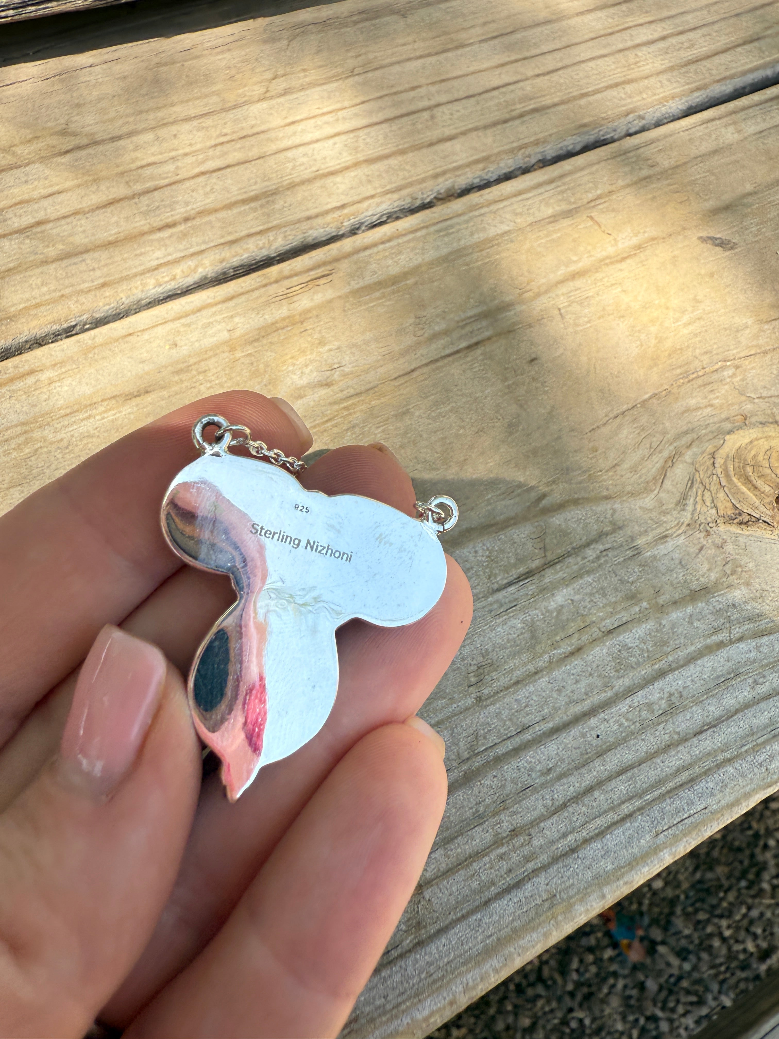 Handmade Cotton Candy Sterling Silver 3 Stone Necklace