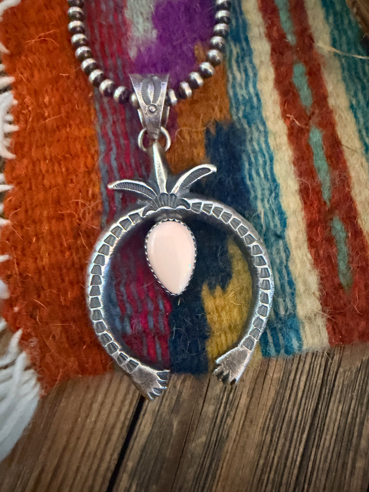 Handcrafted Sterling Silver & Queen Pink Conch Naja Pendant by Kevin Billah