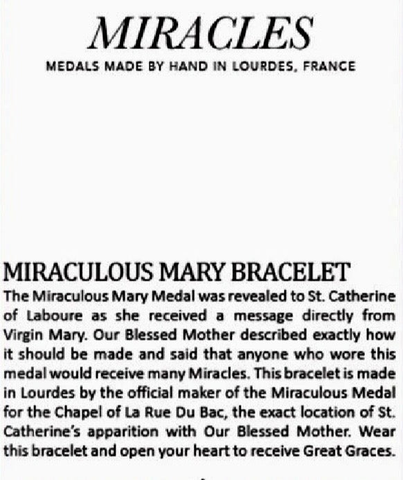 Miracles Miraculous Mary Charm Bracelet
