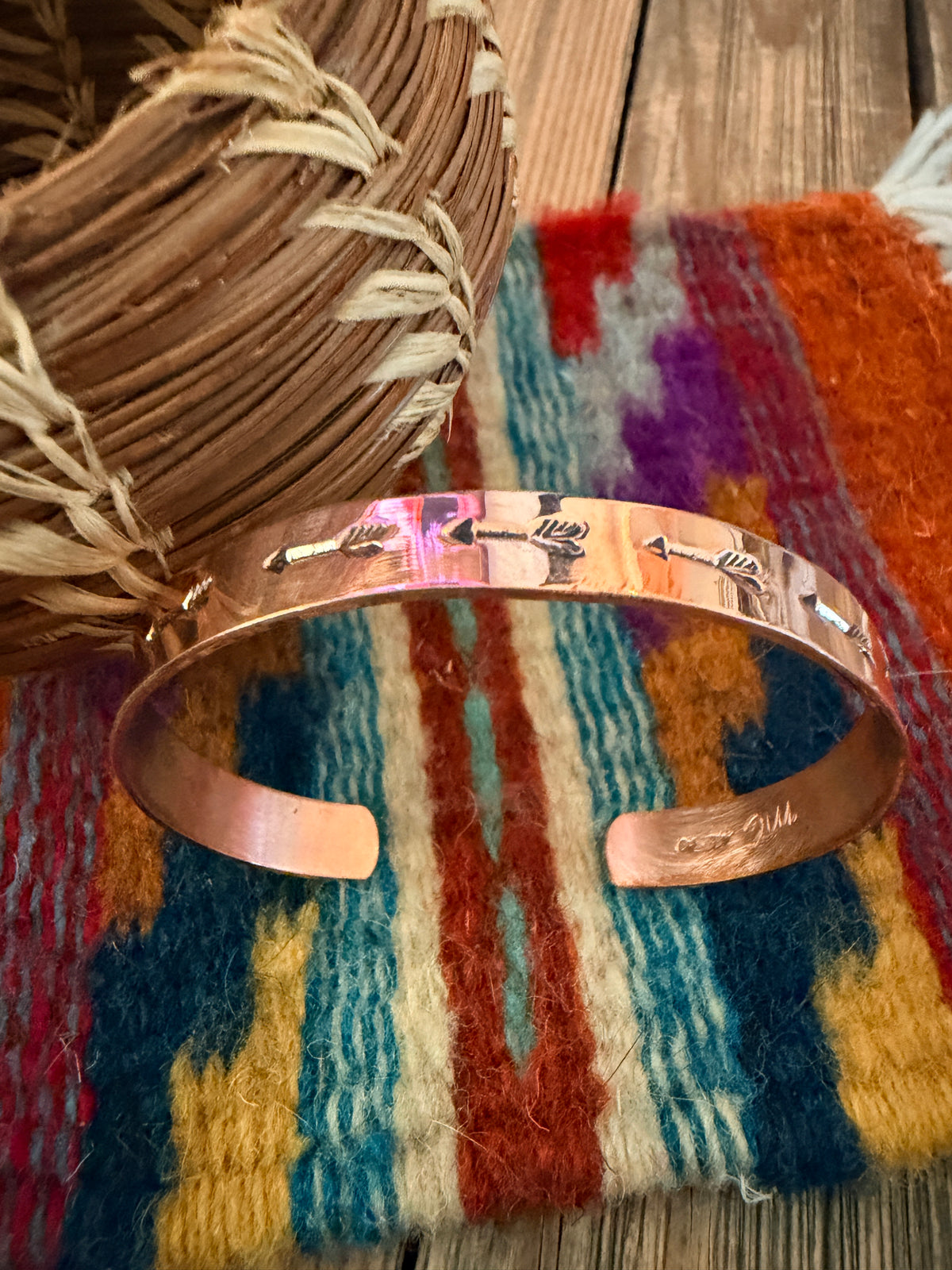 Handcrafted Copper Arrow Cuff Bracelet