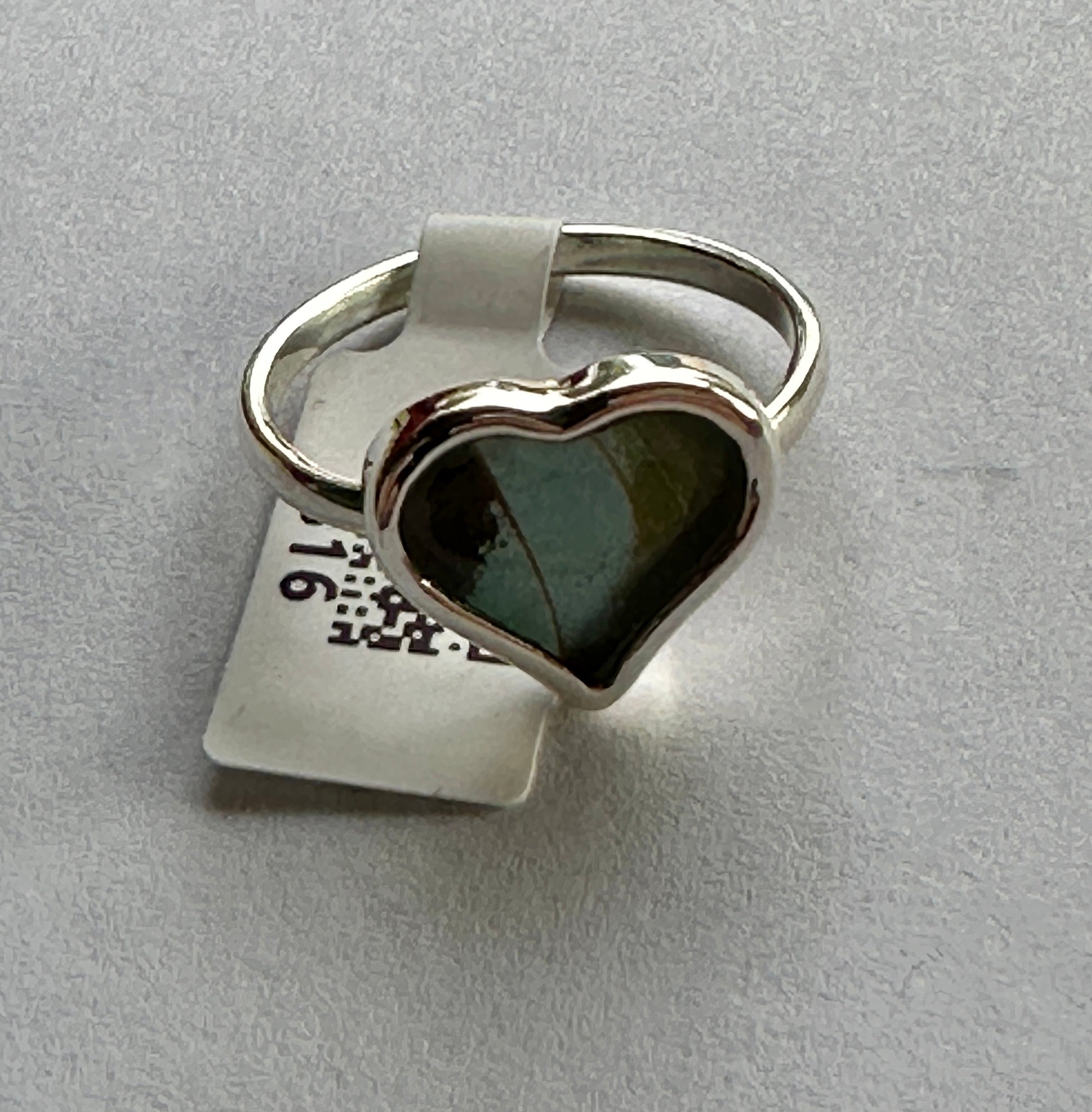 Nessaea Green Butterfly Sterling Silver Ring Size 8