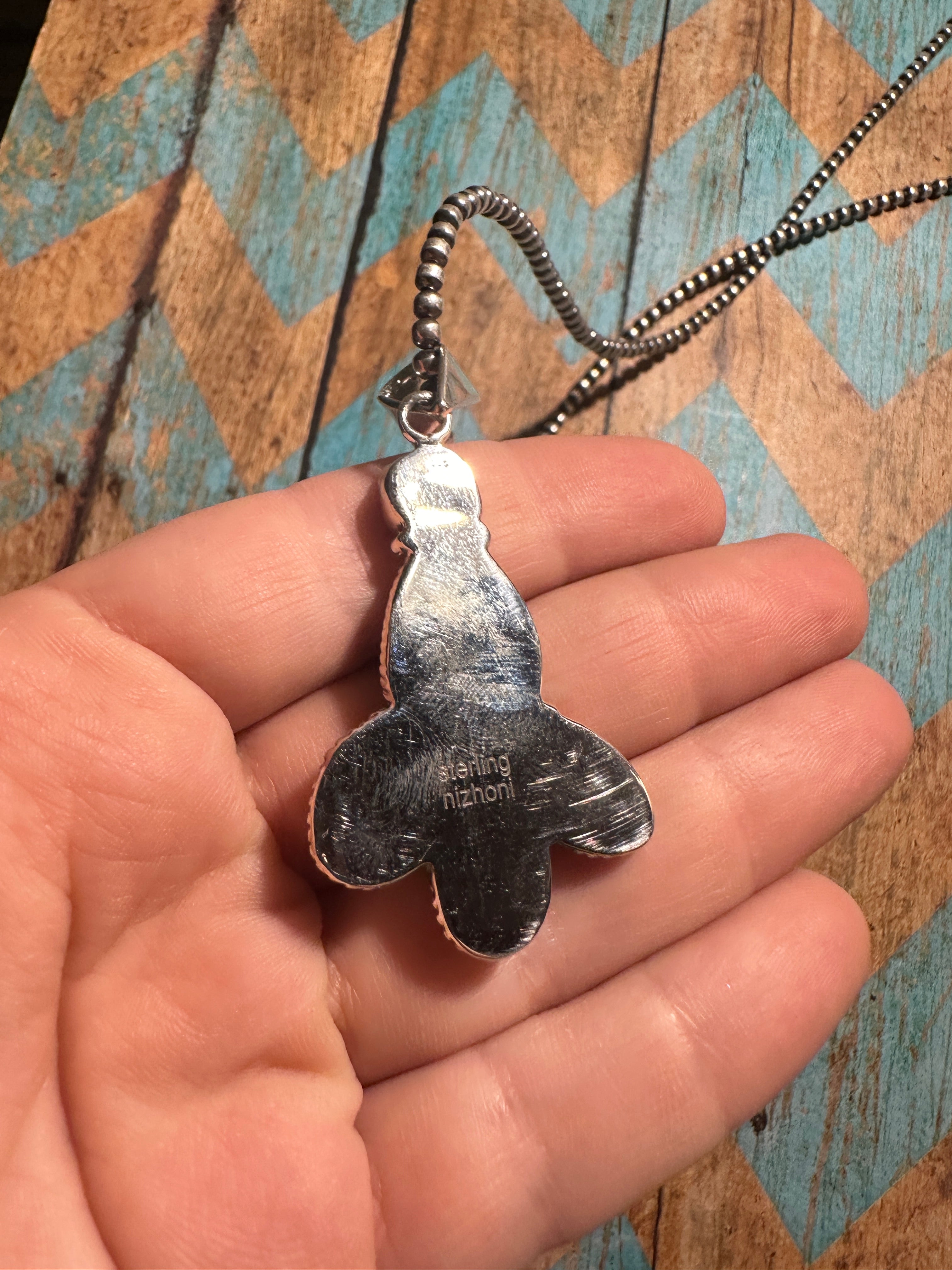 Beautiful Handmade Sterling Silver & Turquoise Pendant