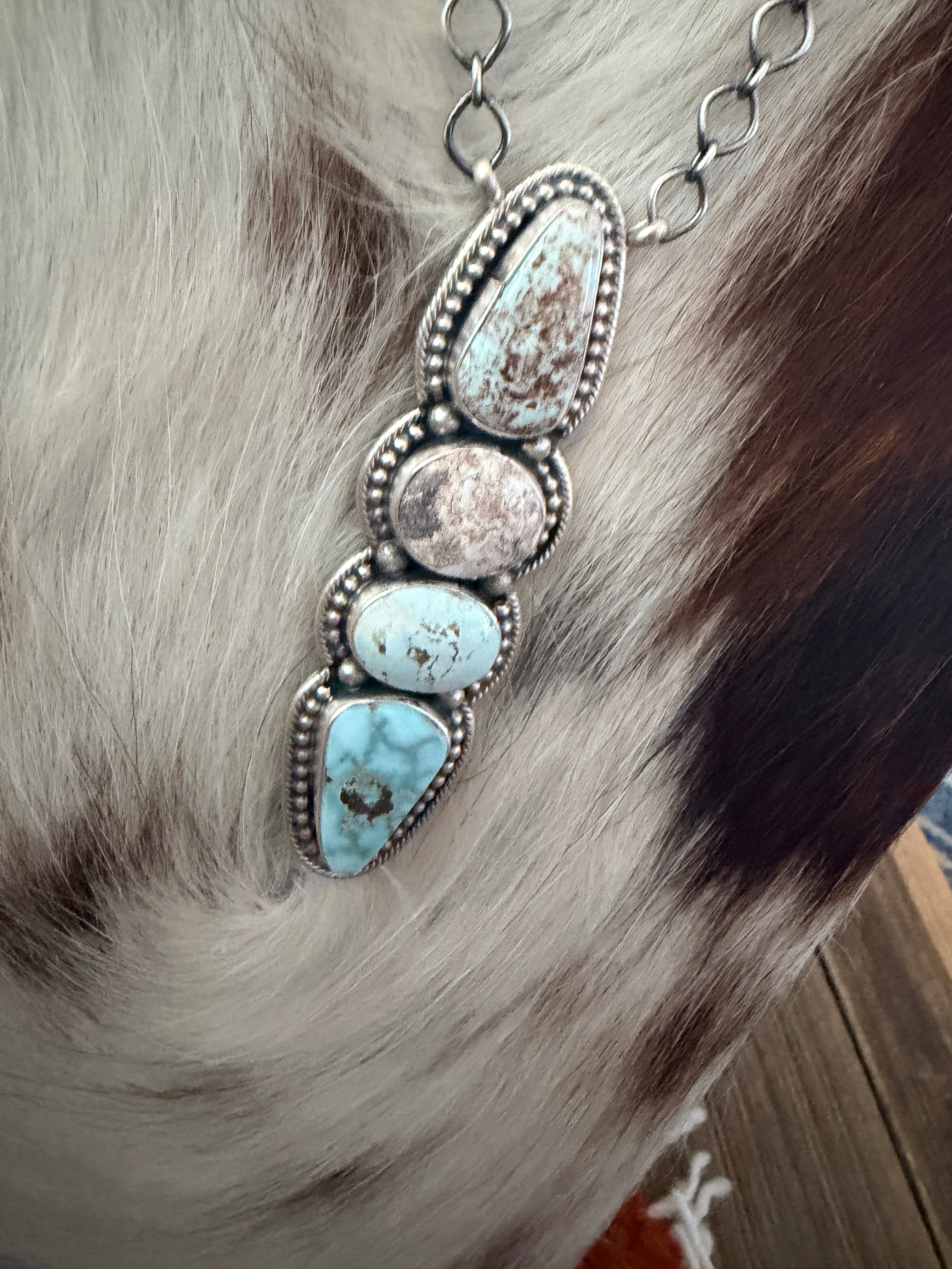 Handcrafted Dry Creek Turquoise & Sterling Silver Necklace