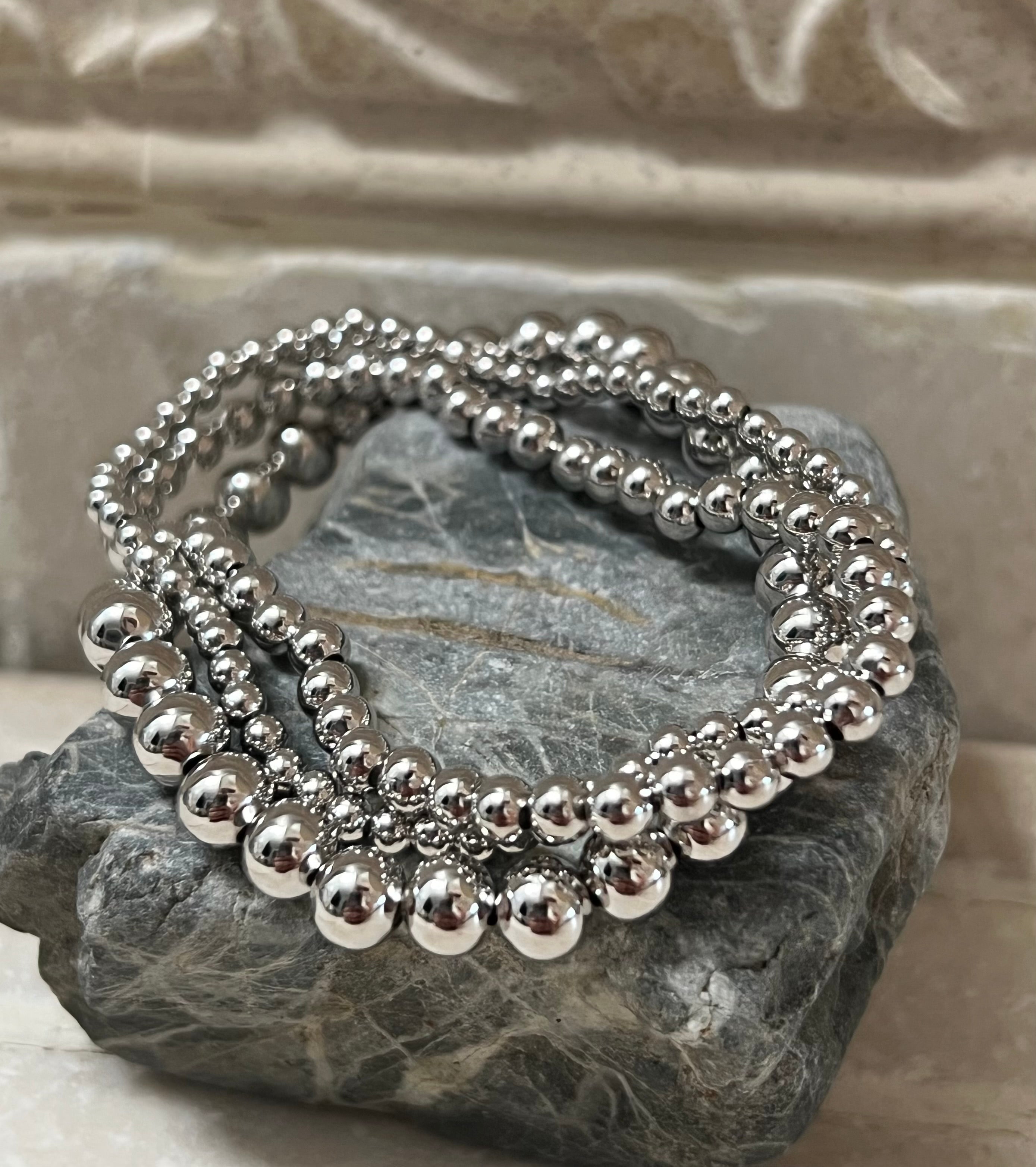 Beaded Stretch Bracelet Set of 3