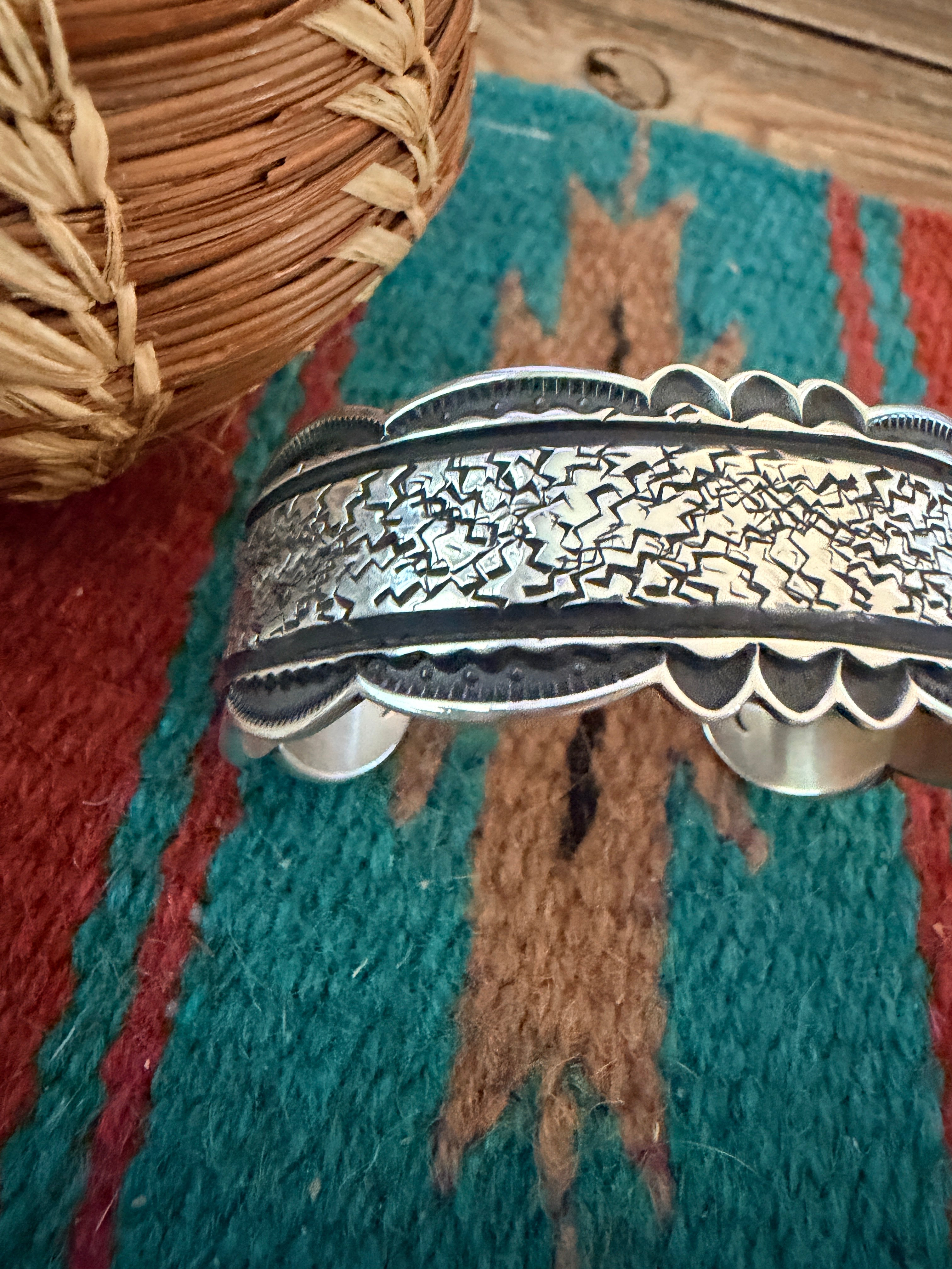 Handcrafted Sterling Silver Cuff Bracelet by Roland Dixson
