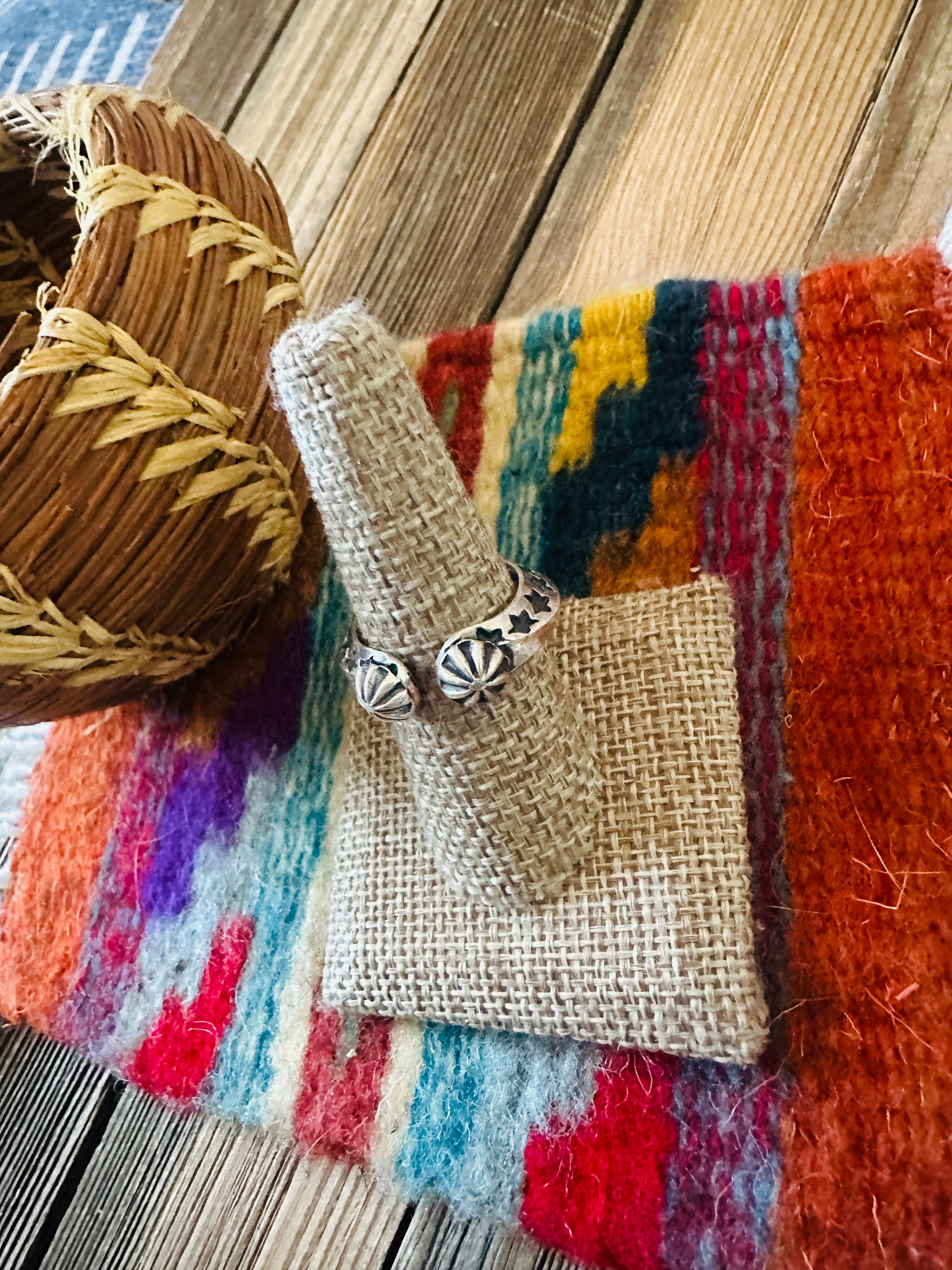 Handcrafted Sterling Silver Band Ring Size 8 by Sunshine Reeves