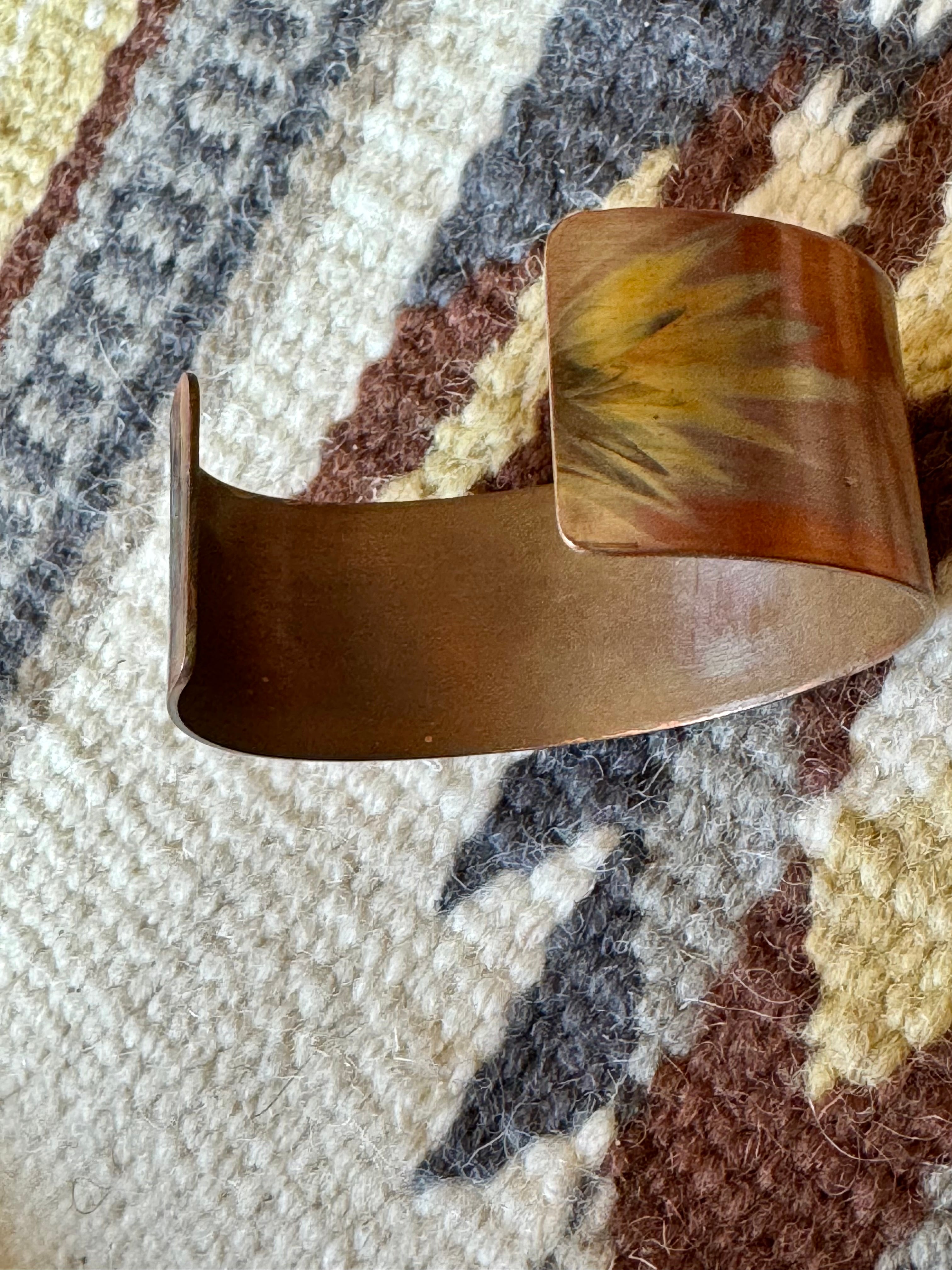 Vintage Handmade Copper Cuff Bracelet