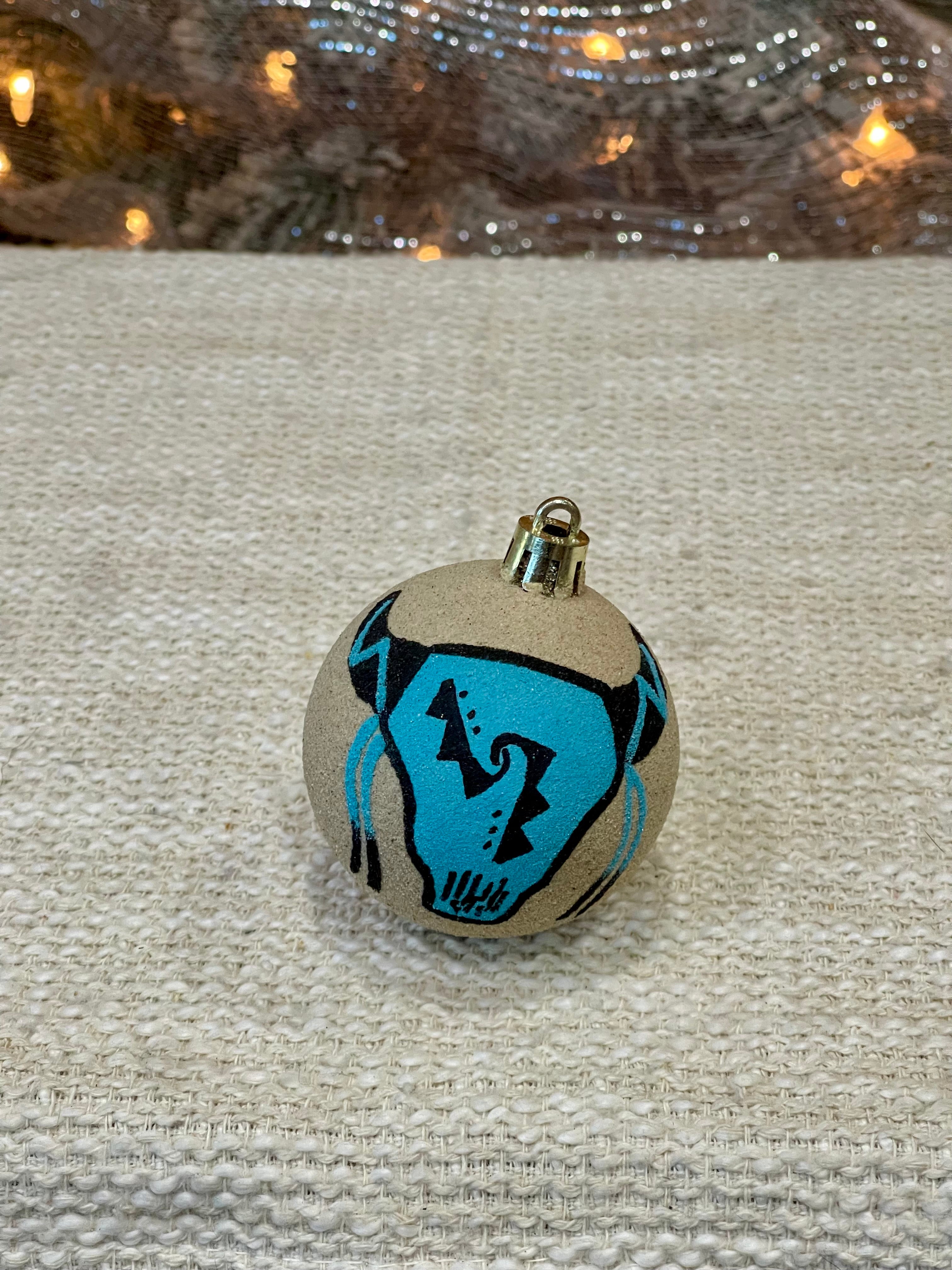 Handcrafted Ceramic Sand Painted Ornament