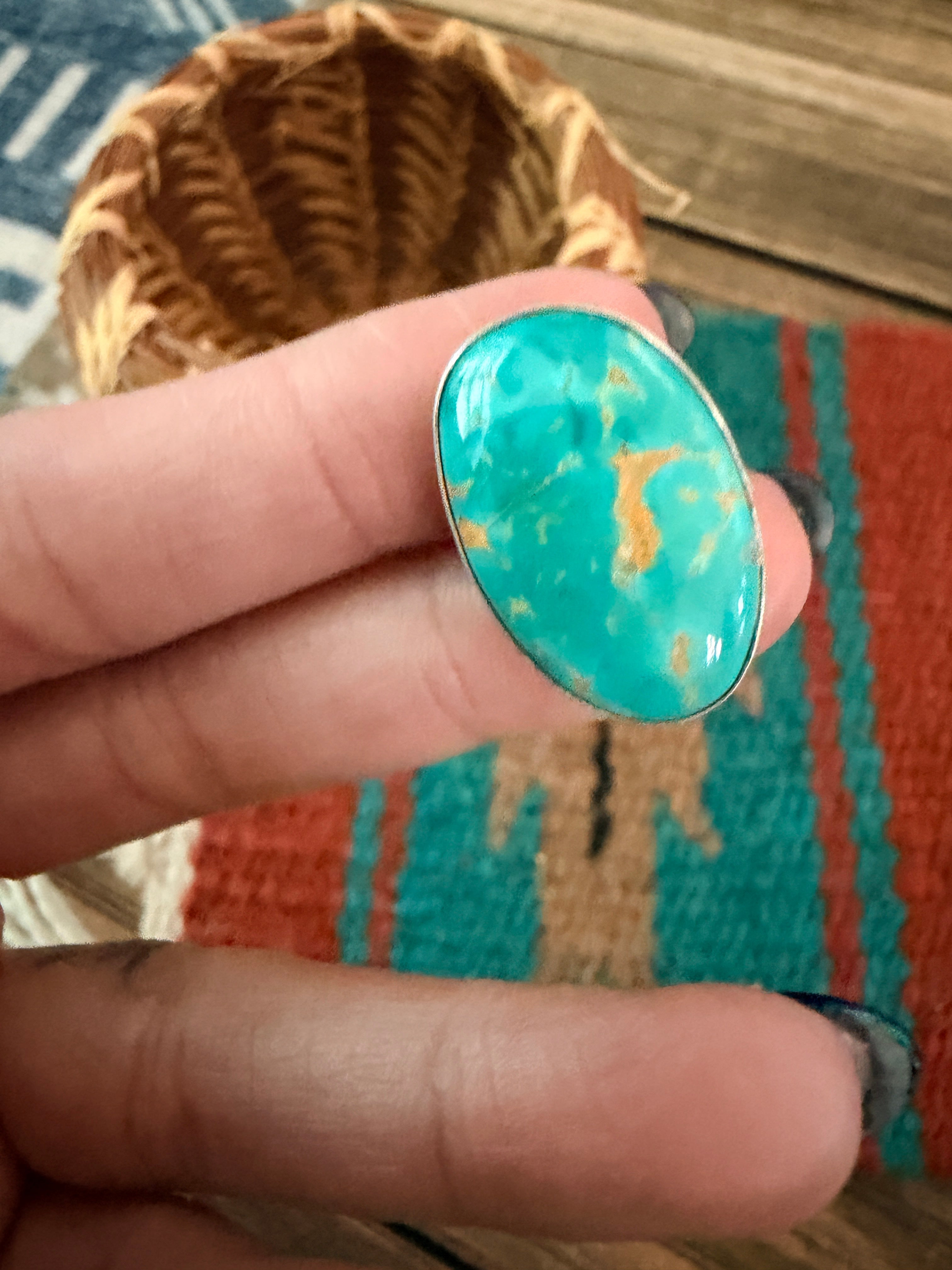 Handcrafted Turquoise & Sterling Silver Hair Tie Charm
