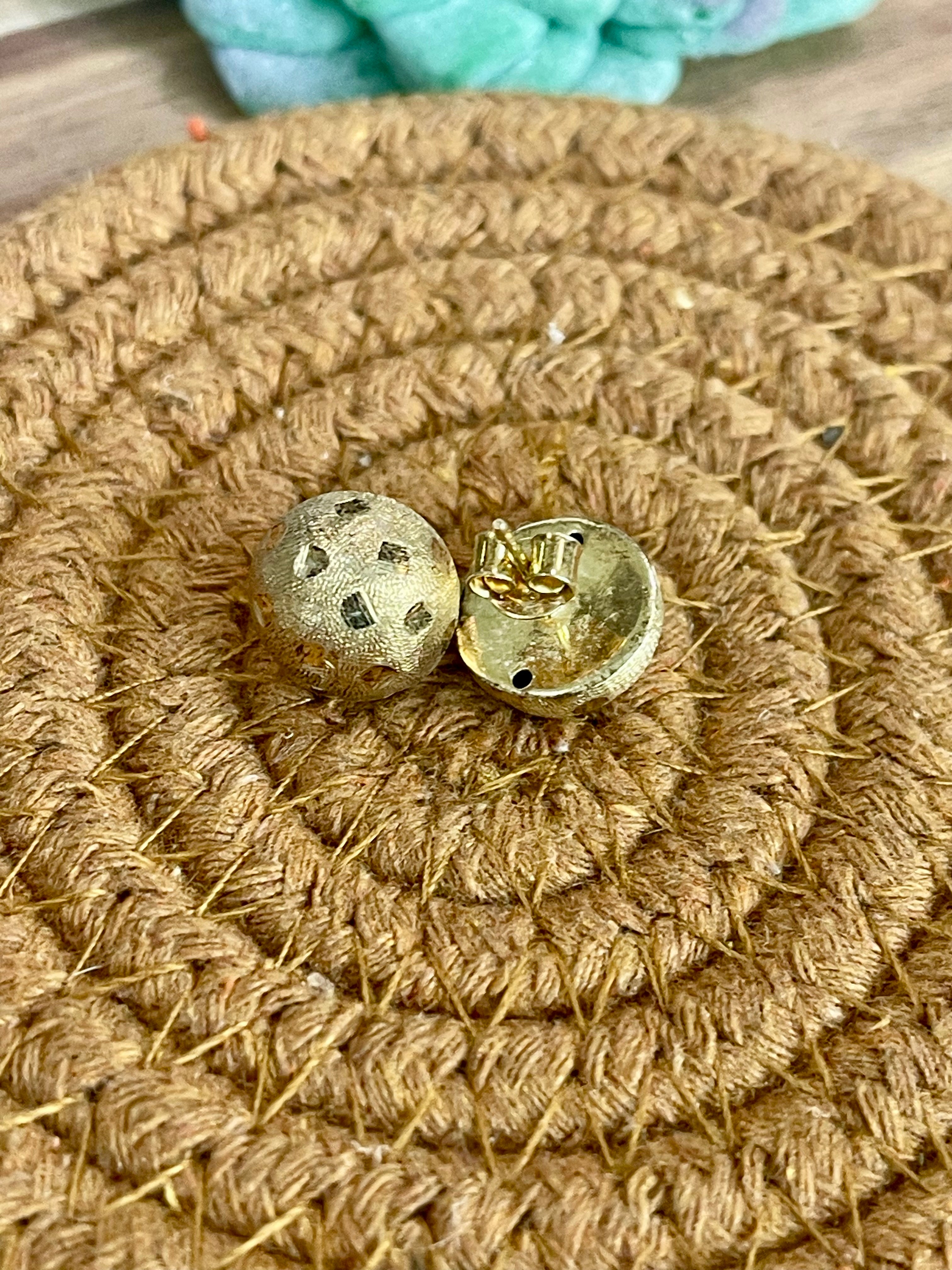 Vintage Gold Plated Stud Earrings