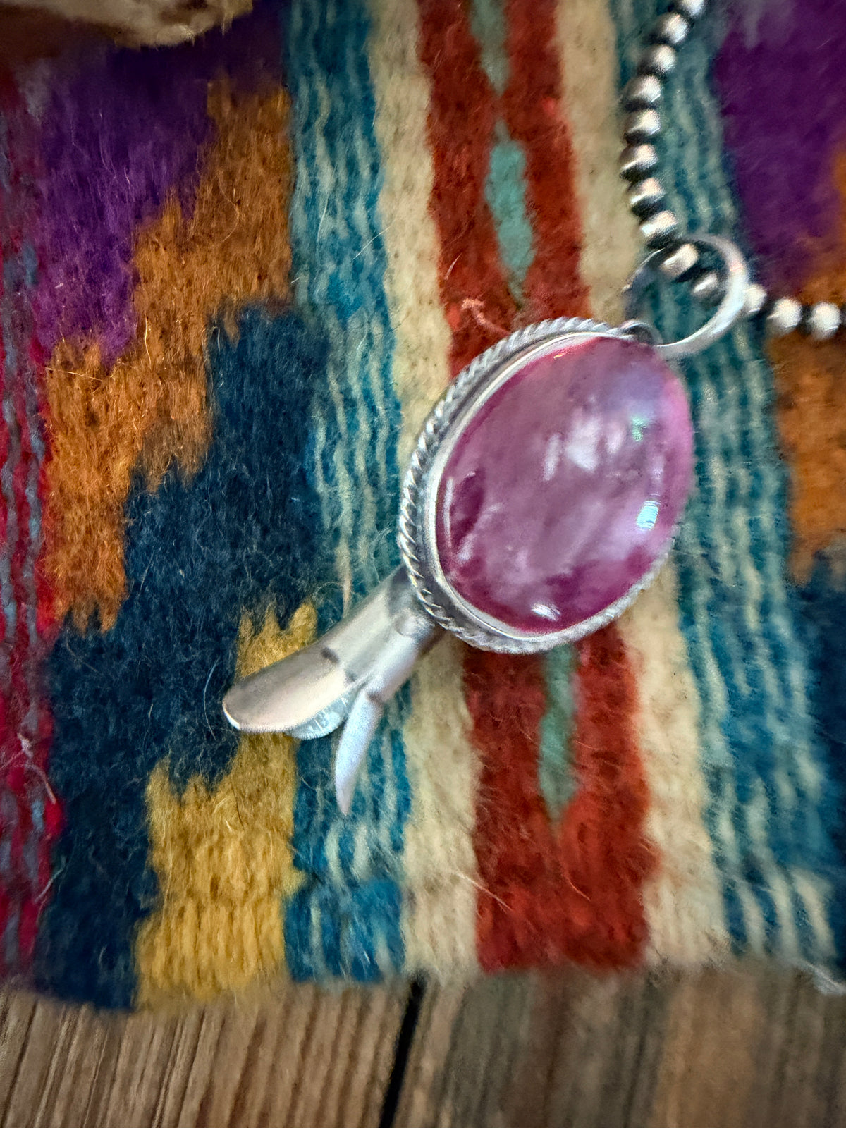 Handcrafted Sterling Silver & Purple Spiny Oyster Blossom Pendant