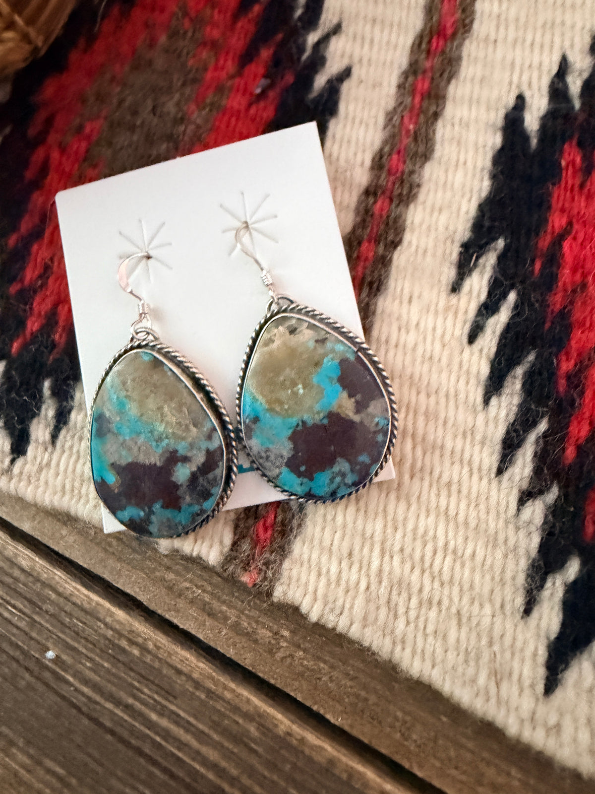 Handcrafted Turquoise & Sterling Silver Dangle Earrings
