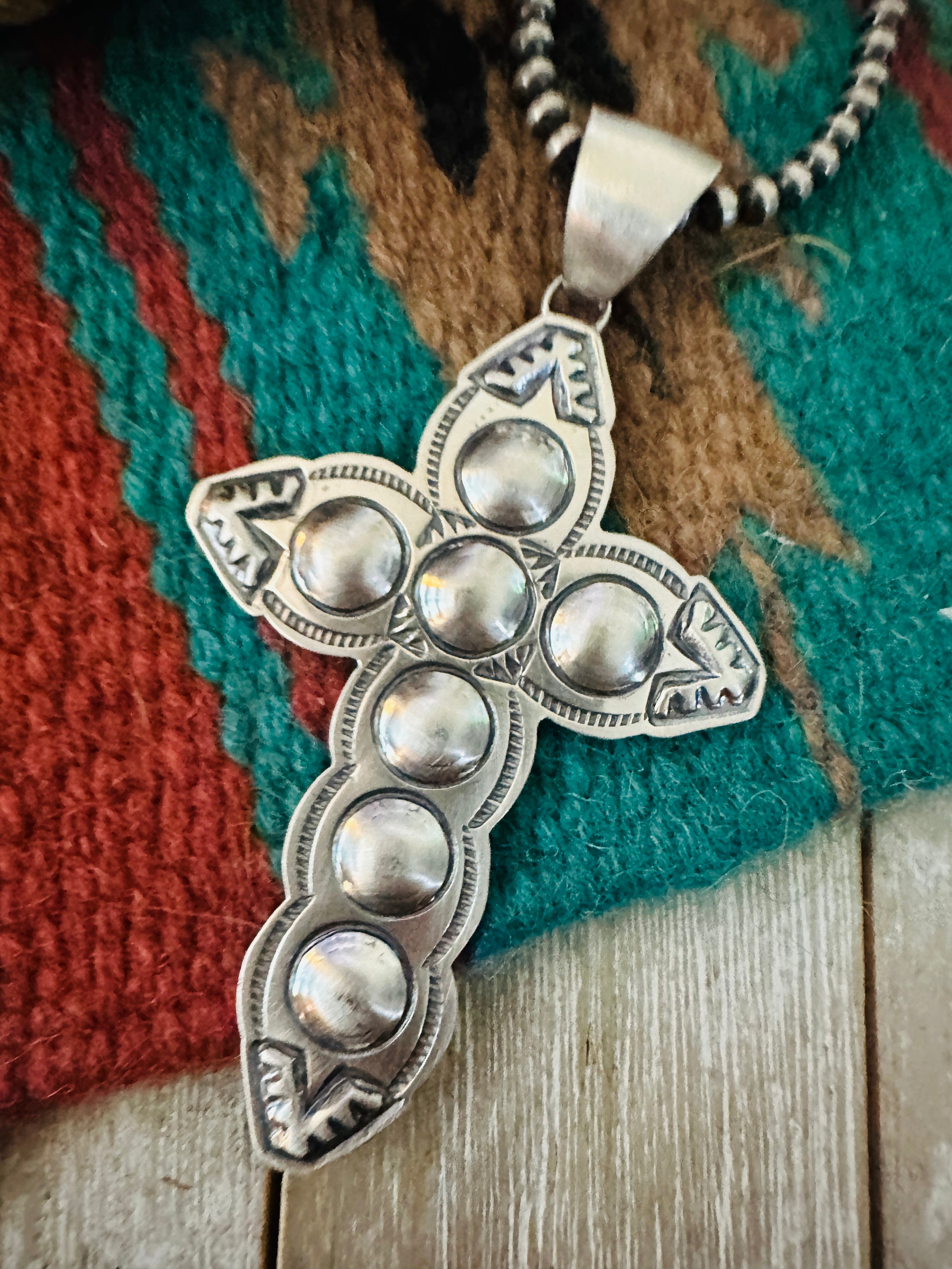 Handcrafted Sterling Silver Cross Pendant by Benson Shorty