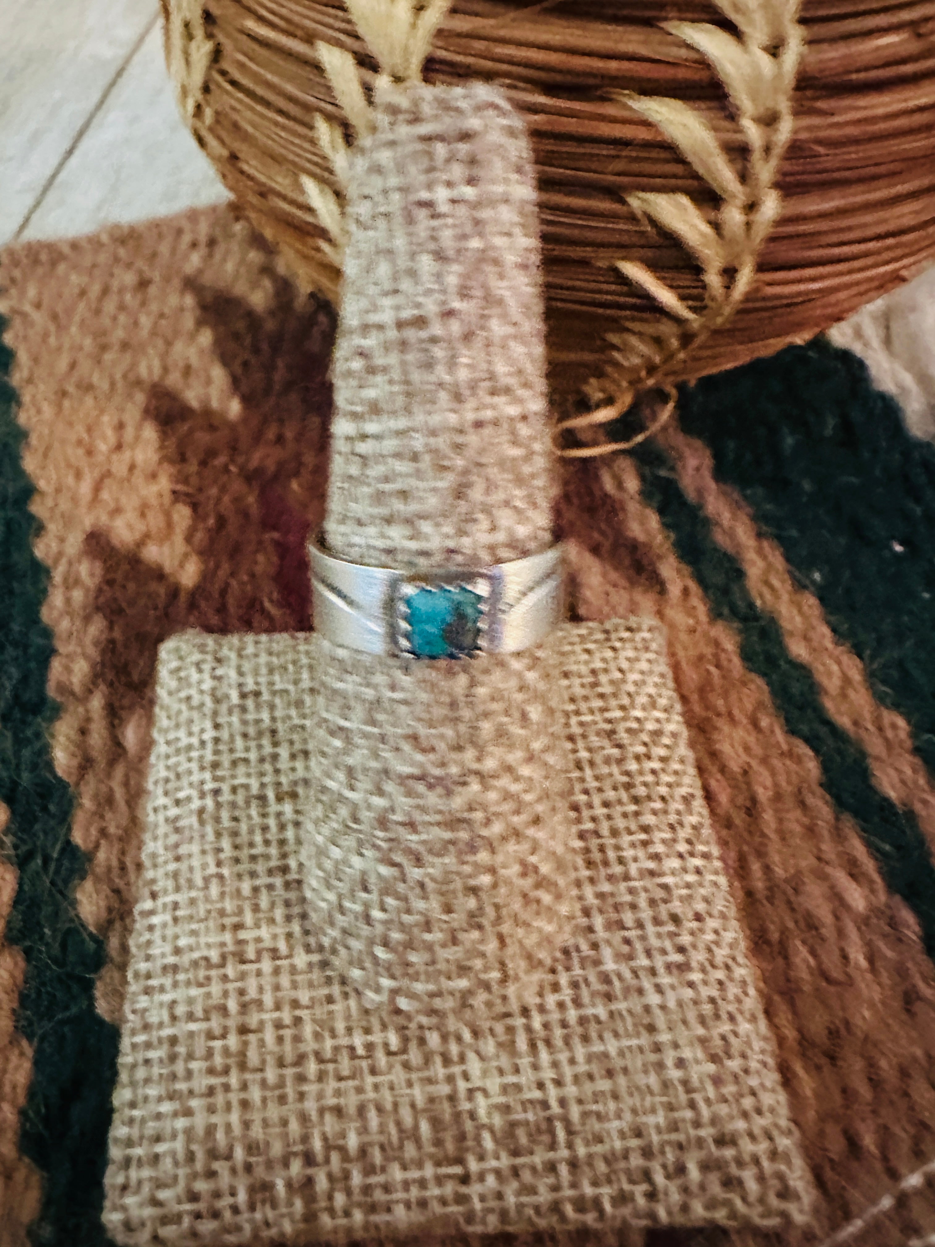 Handcrafted Spice & Sterling Silver Band Ring