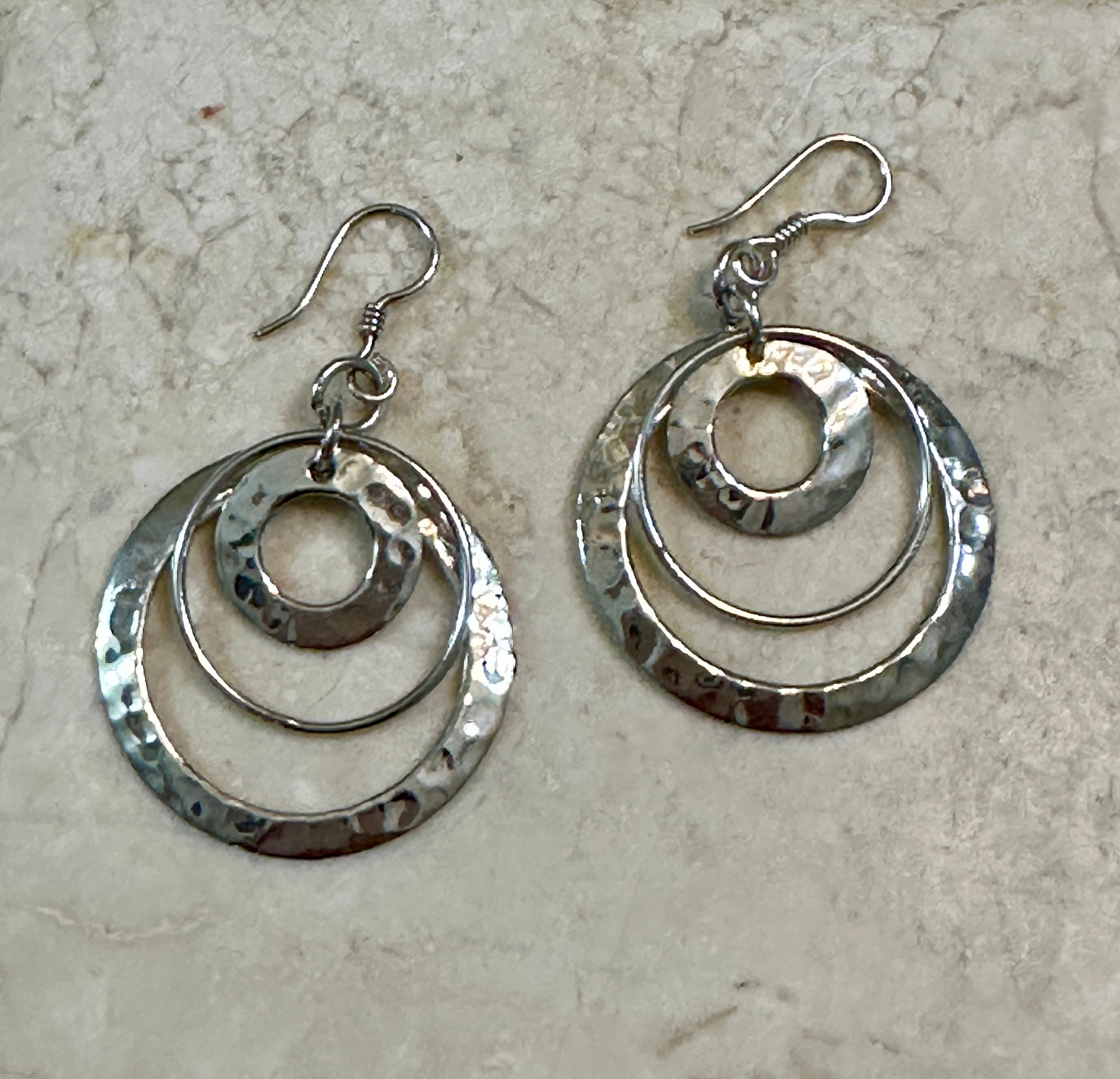 Triple Circle Earrings on Hook