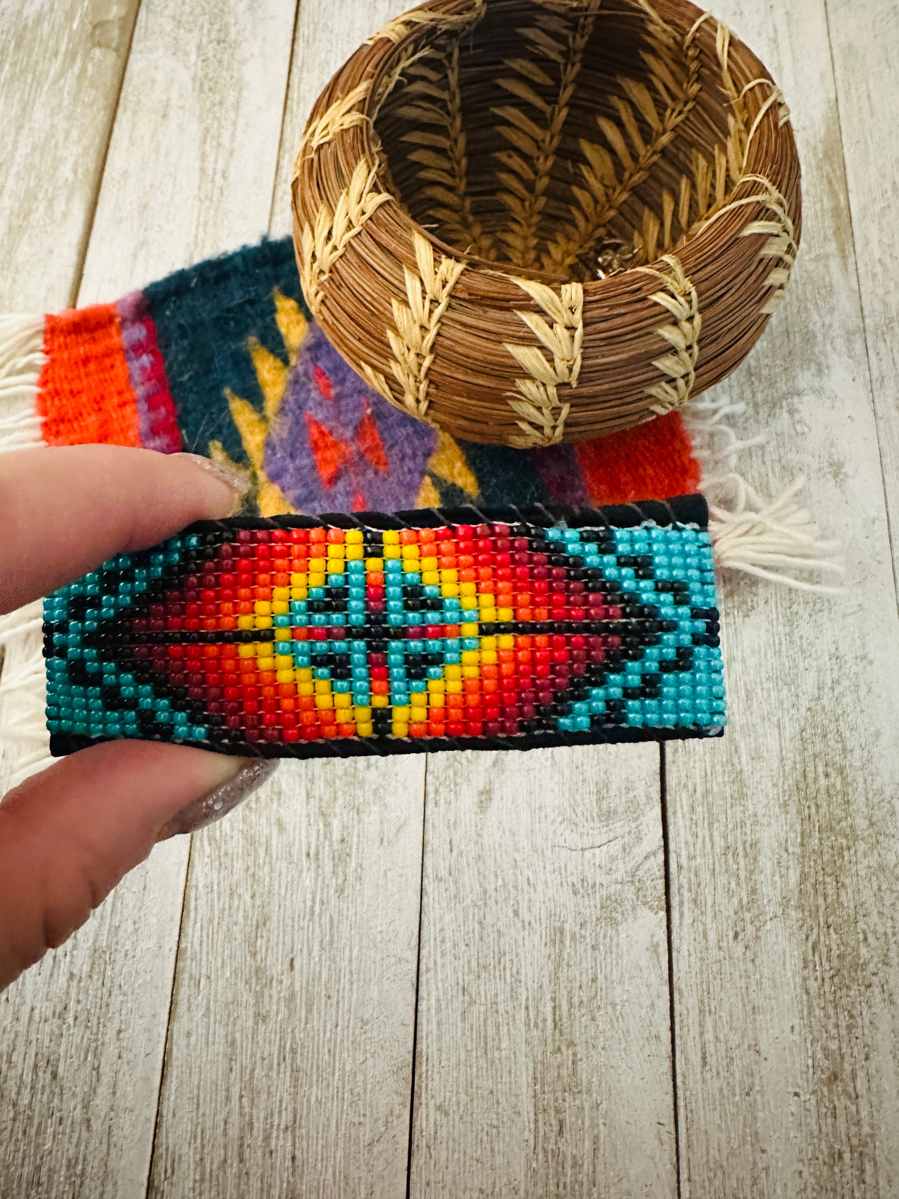 Navajo Handmade Beaded Barrette