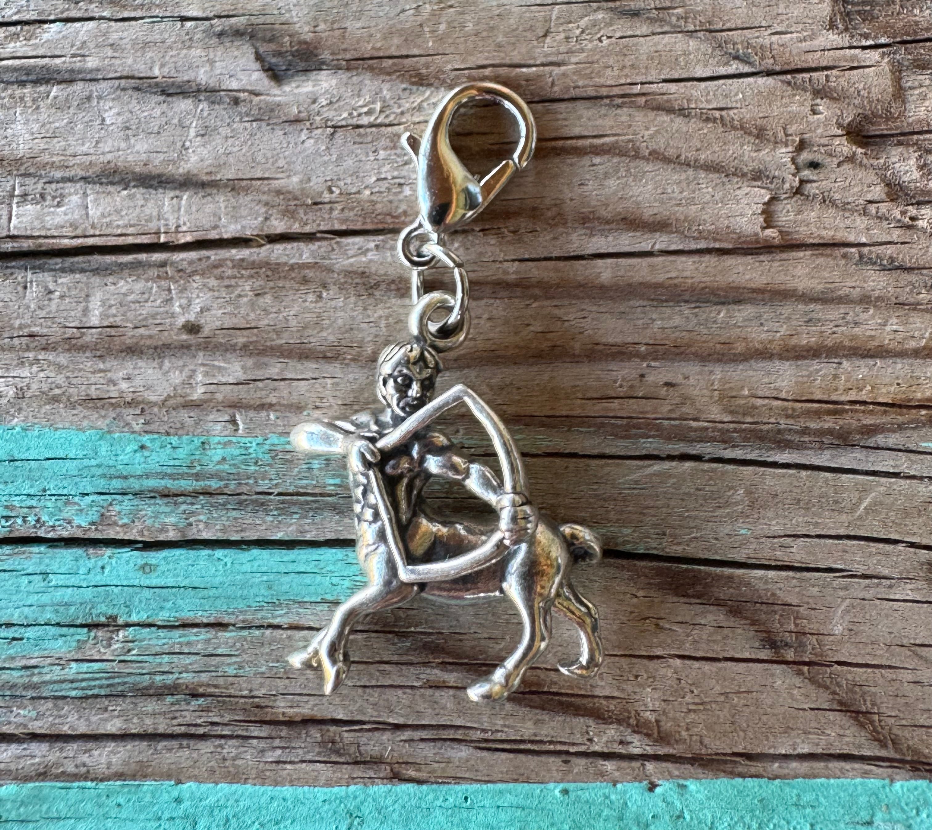 Handcrafted Sterling Silver Sagittarius Charm