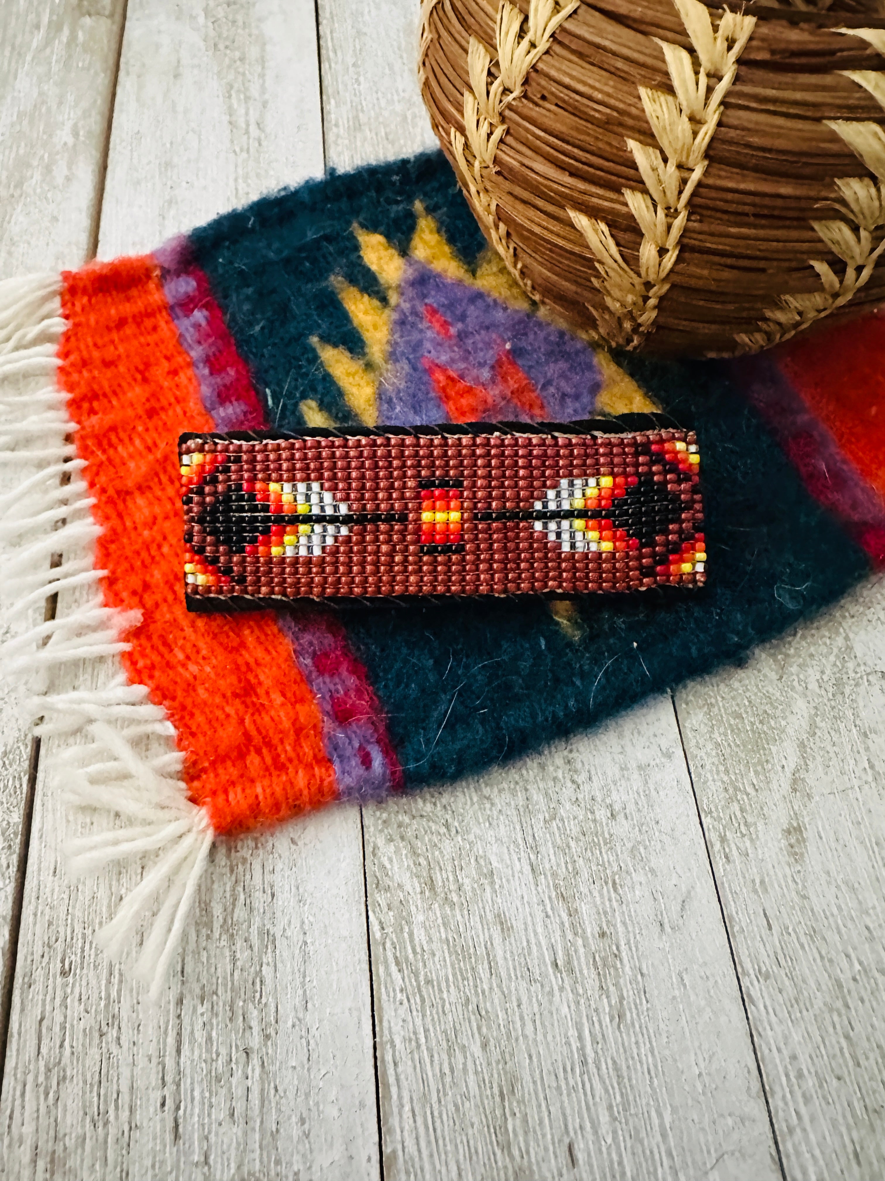 Navajo Handmade Beaded Barrette