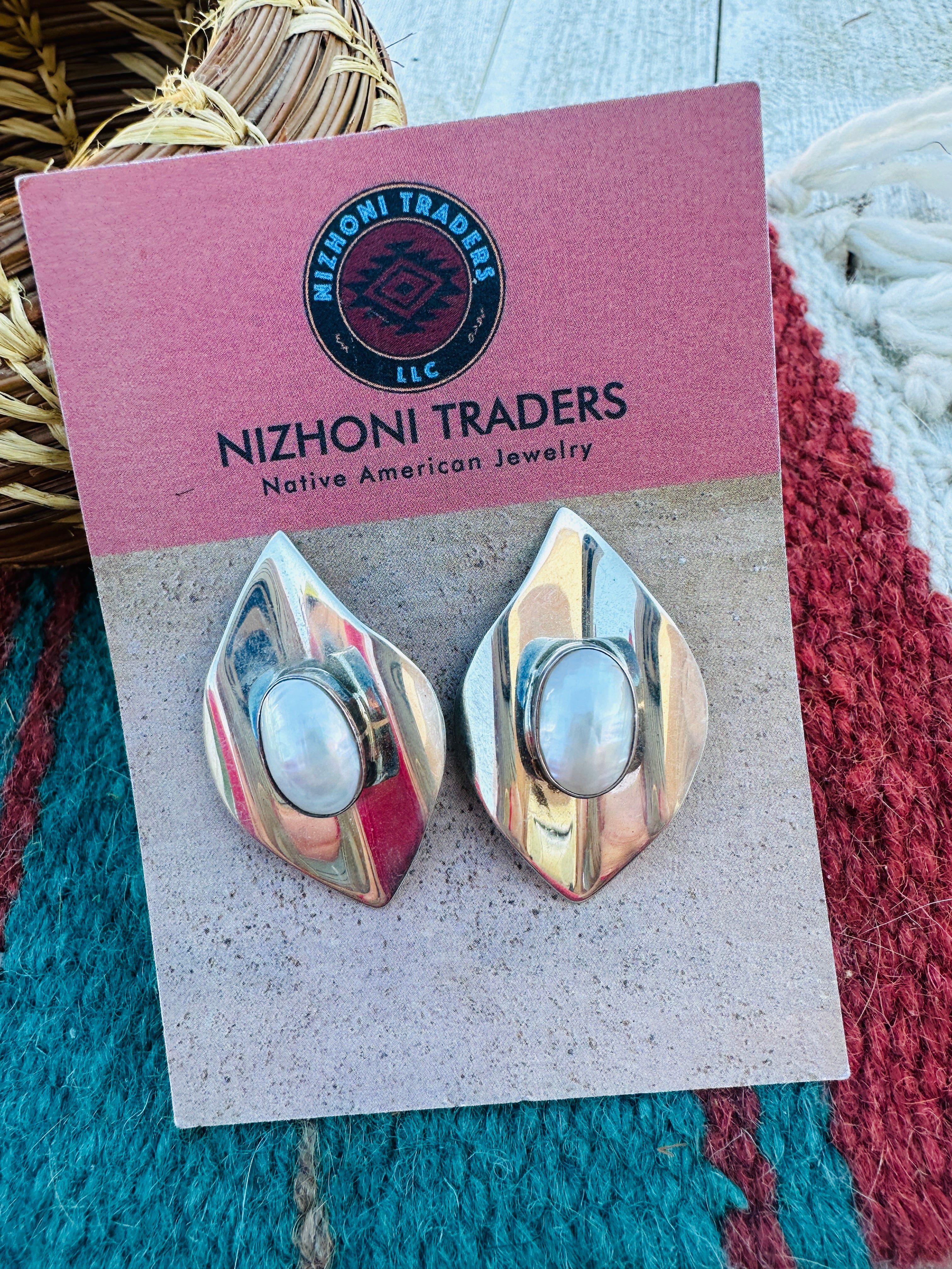 Handcrafted Freshwater Pearl & Sterling Silver Post Earrings