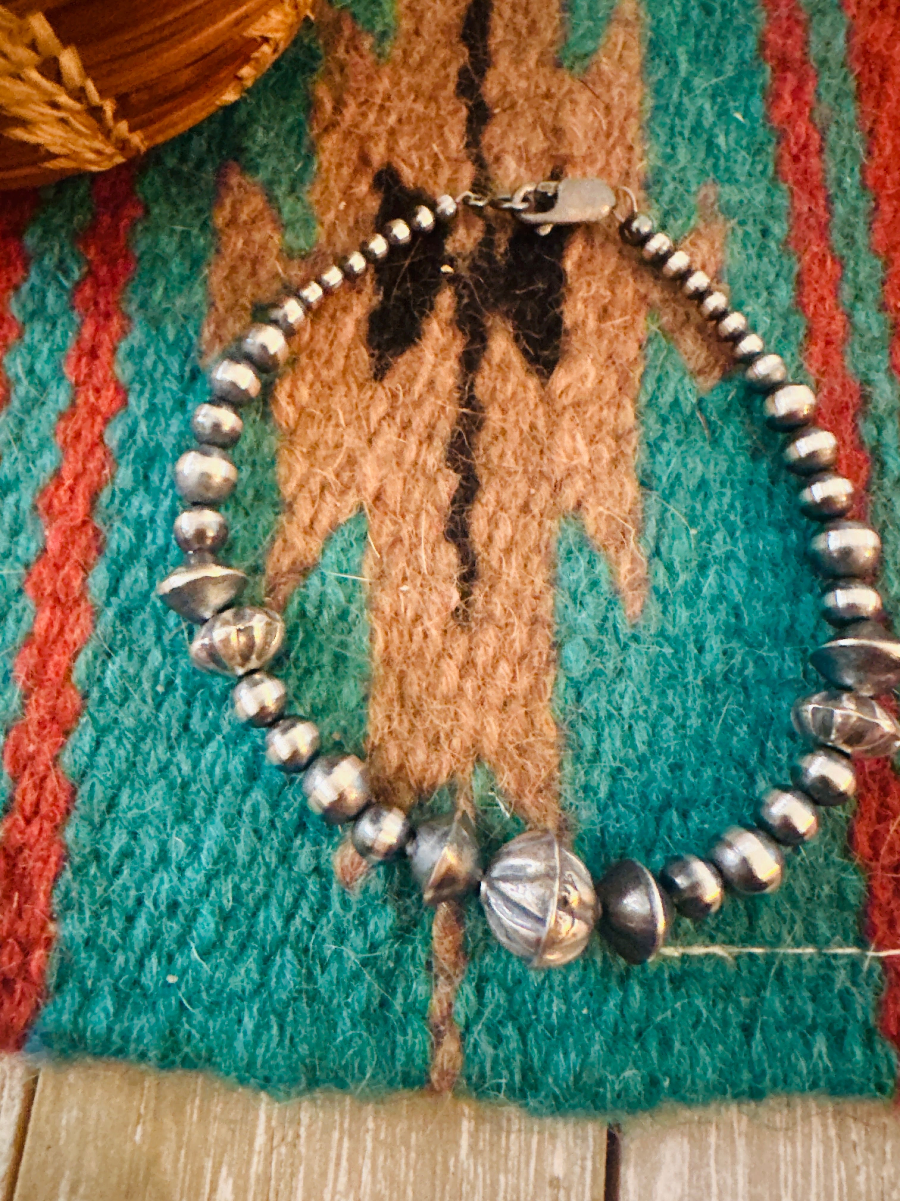 Handcrafted Sterling Silver Beaded Bracelet