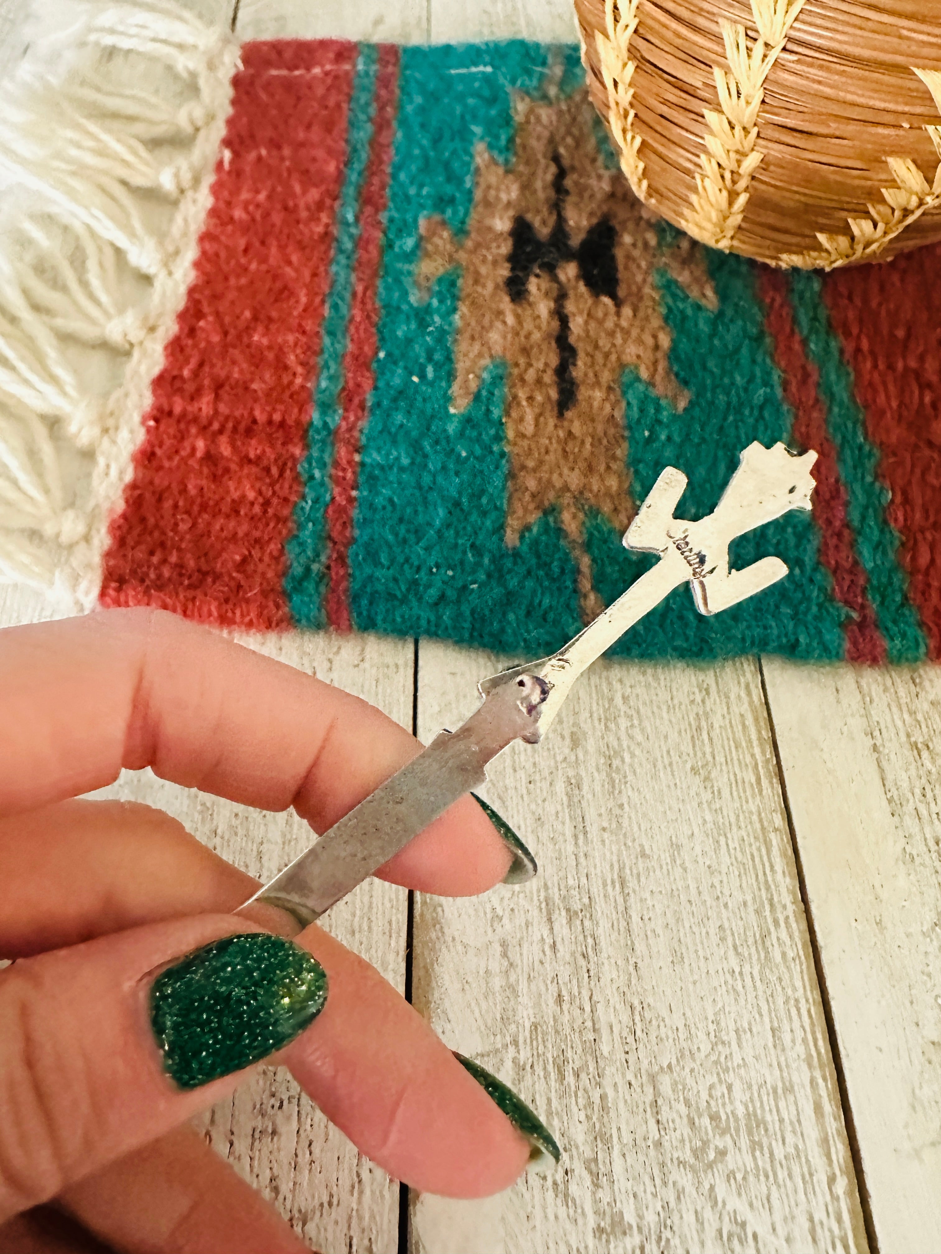 Navajo Turquoise & Sterling Silver Kachina Letter Opener