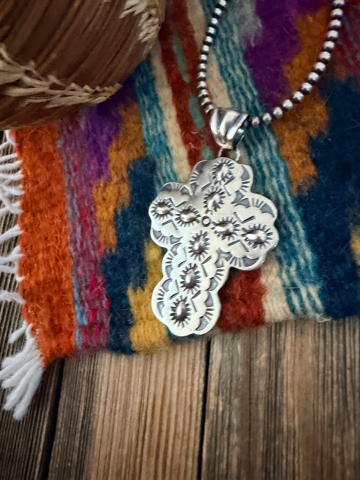 Handcrafted Sterling Silver Cross Pendant by Benson Shorty