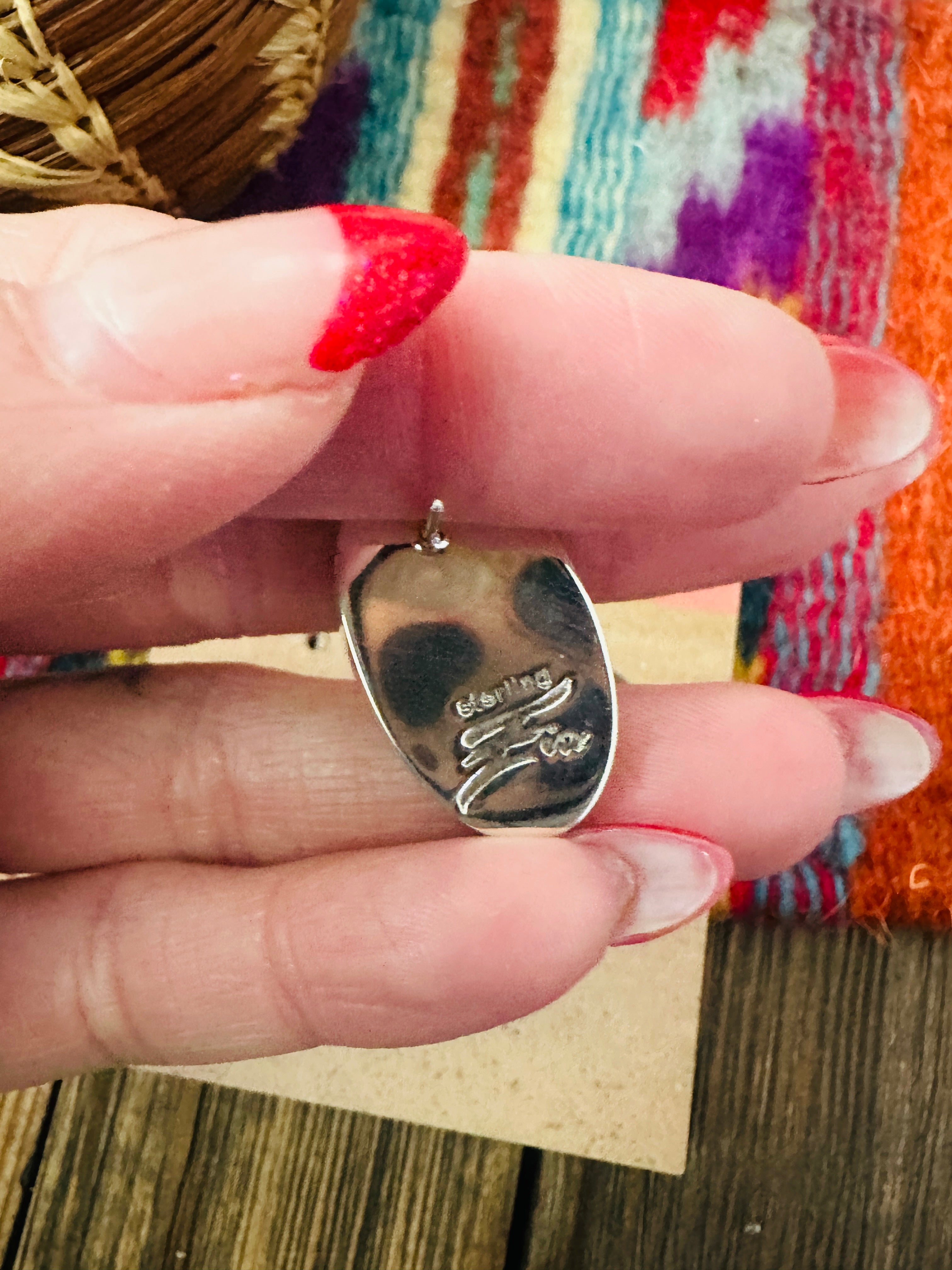 Handcrafted Blue Moon Turquoise & Sterling Silver Post Earrings