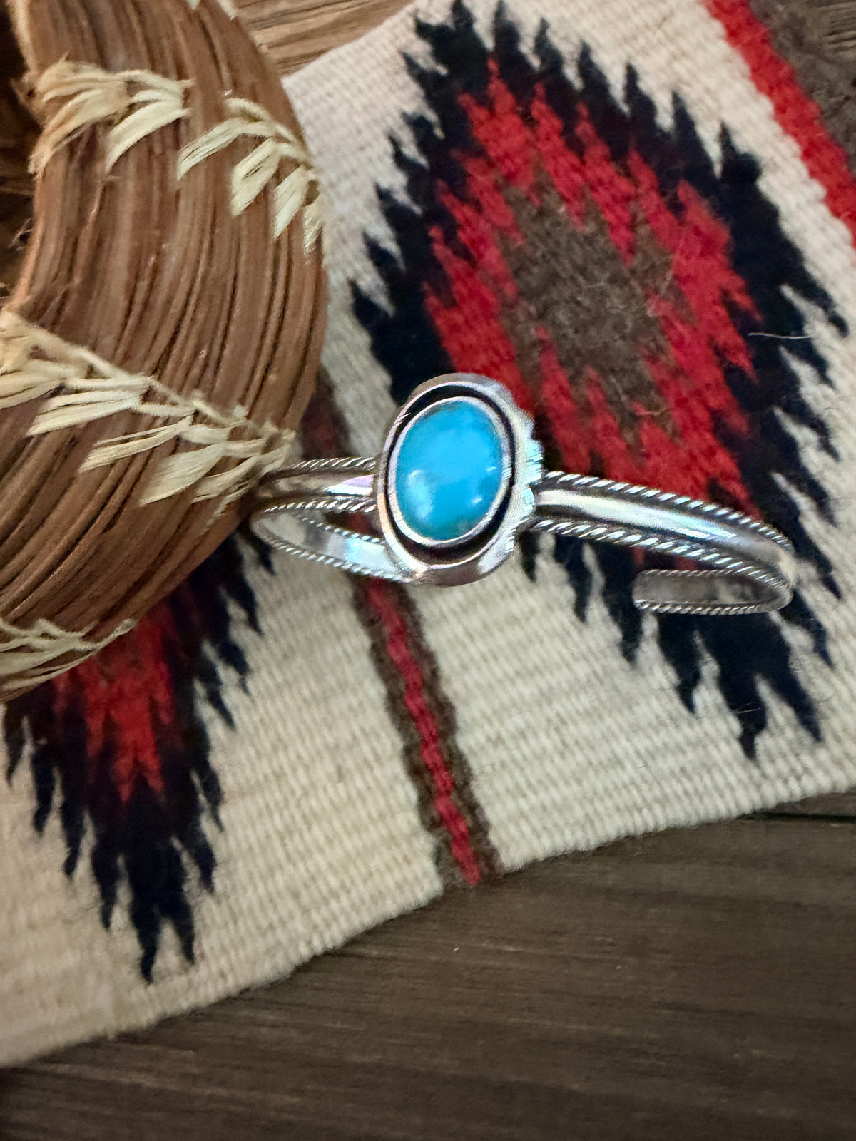 Handcrafted Turquoise & Sterling Silver Cuff Bracelet