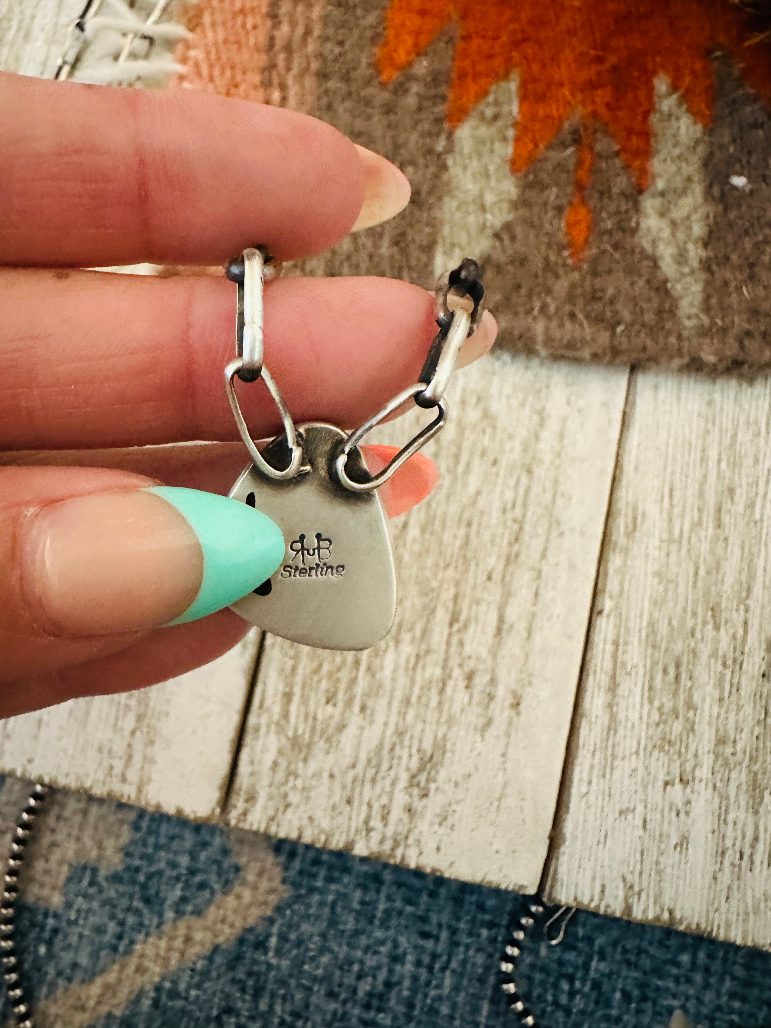 Handcrafted Turquoise & Sterling Silver Chain Necklace