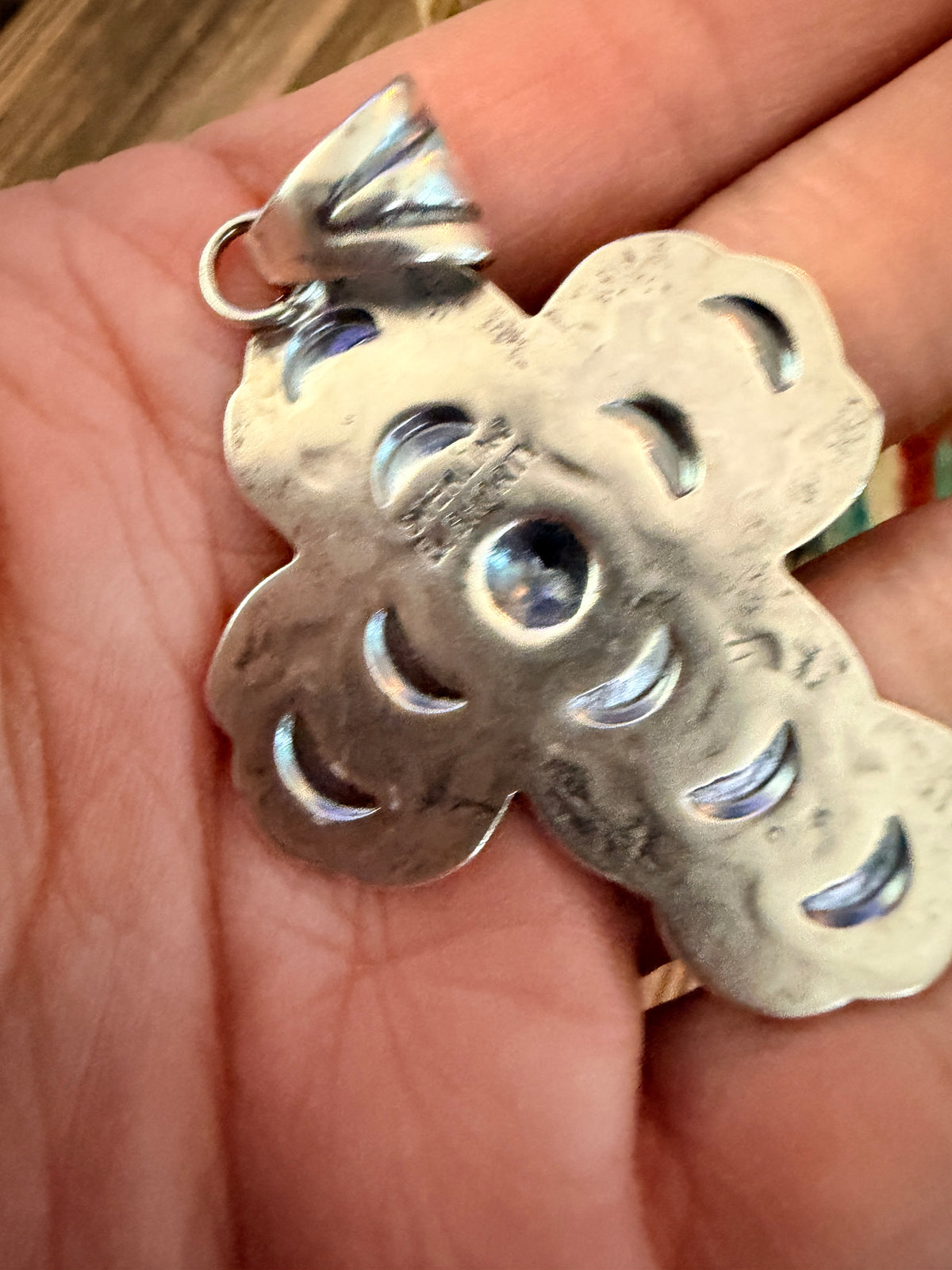 Handcrafted Sterling Silver Cross Pendant by Benson Shorty