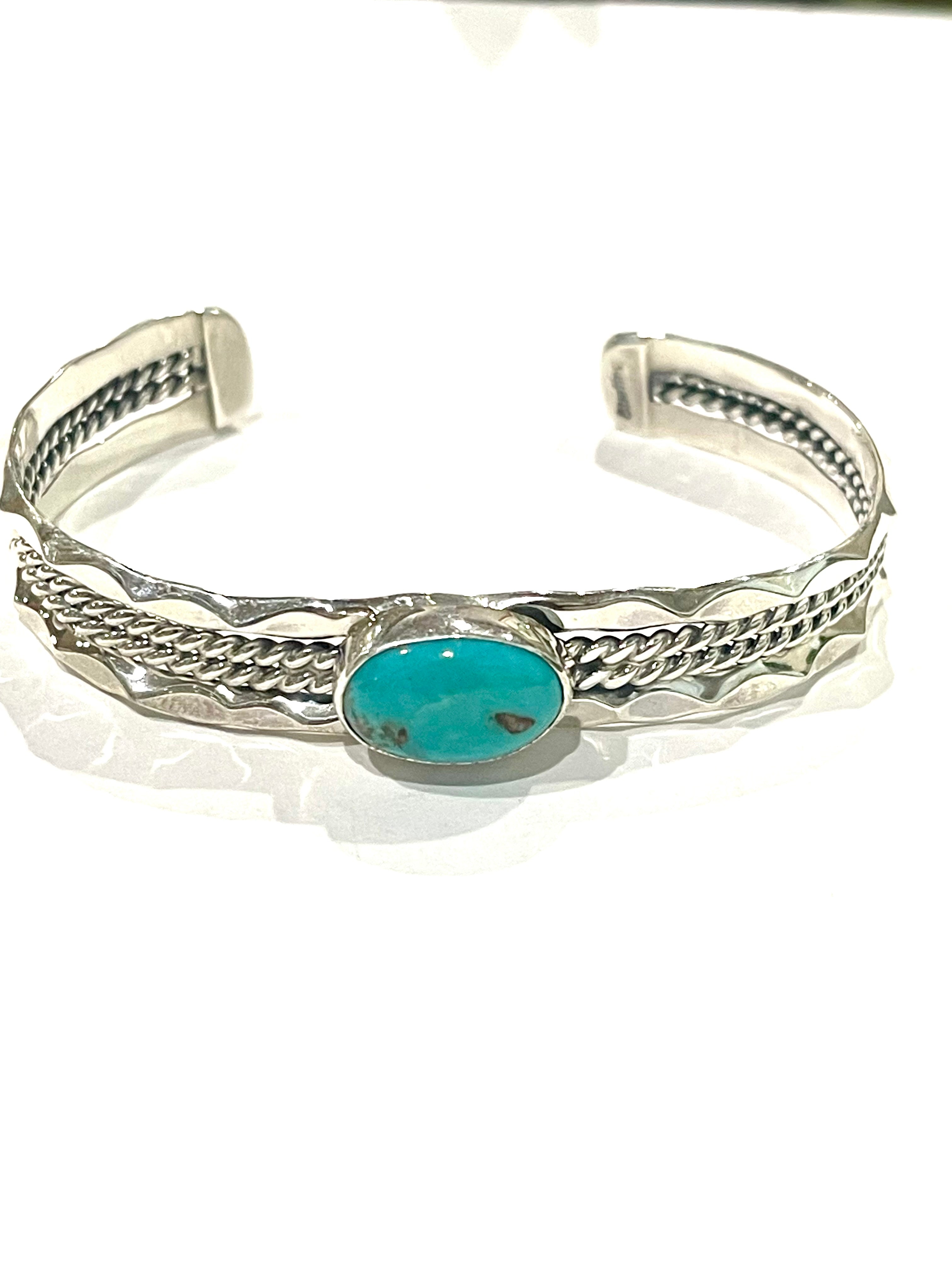 Navajo Turquoise & Sterling Silver Cuff Bracelet