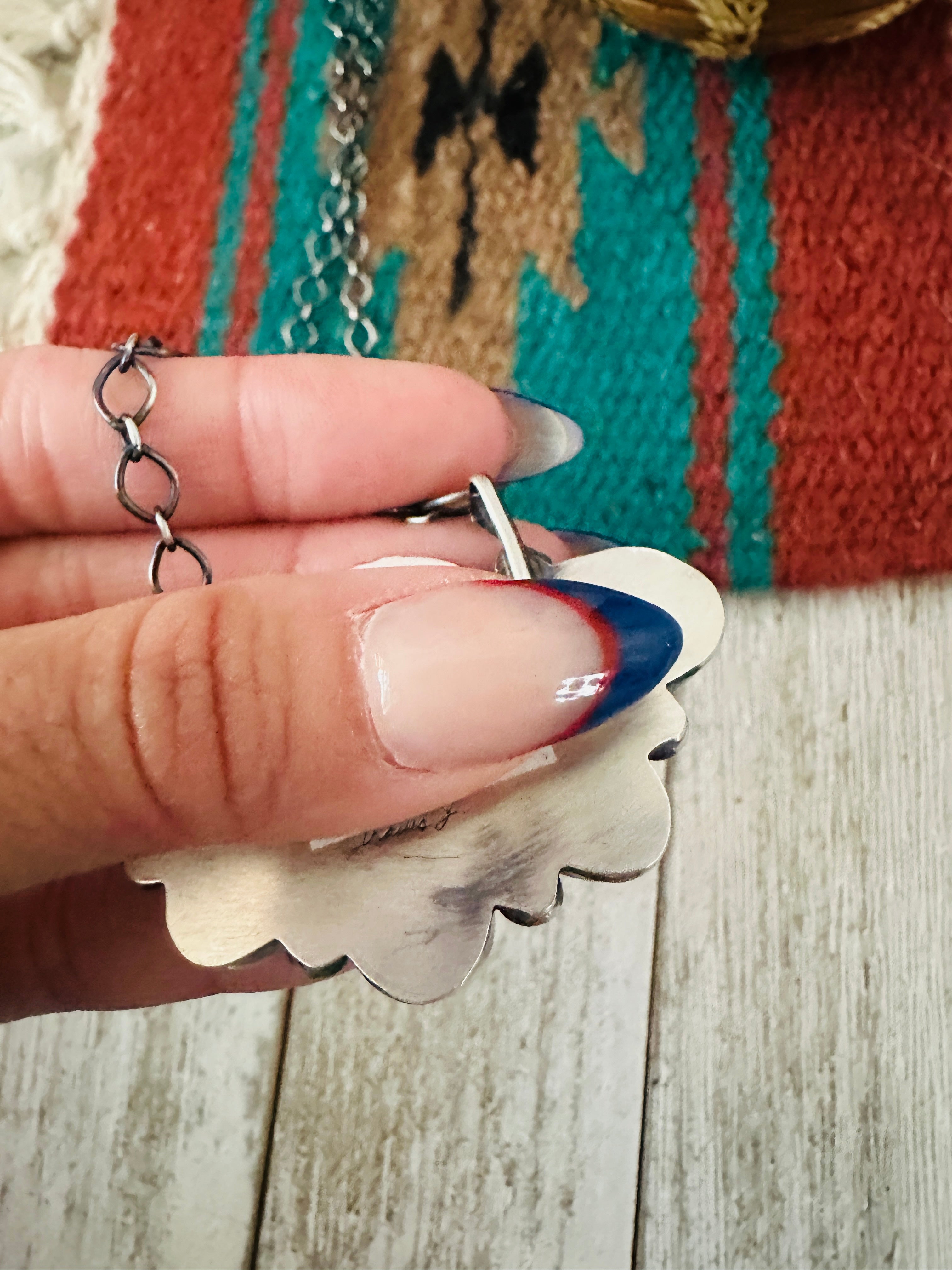 Handcrafted Sterling Silver & Golden Hills Turquoise Cluster Necklace