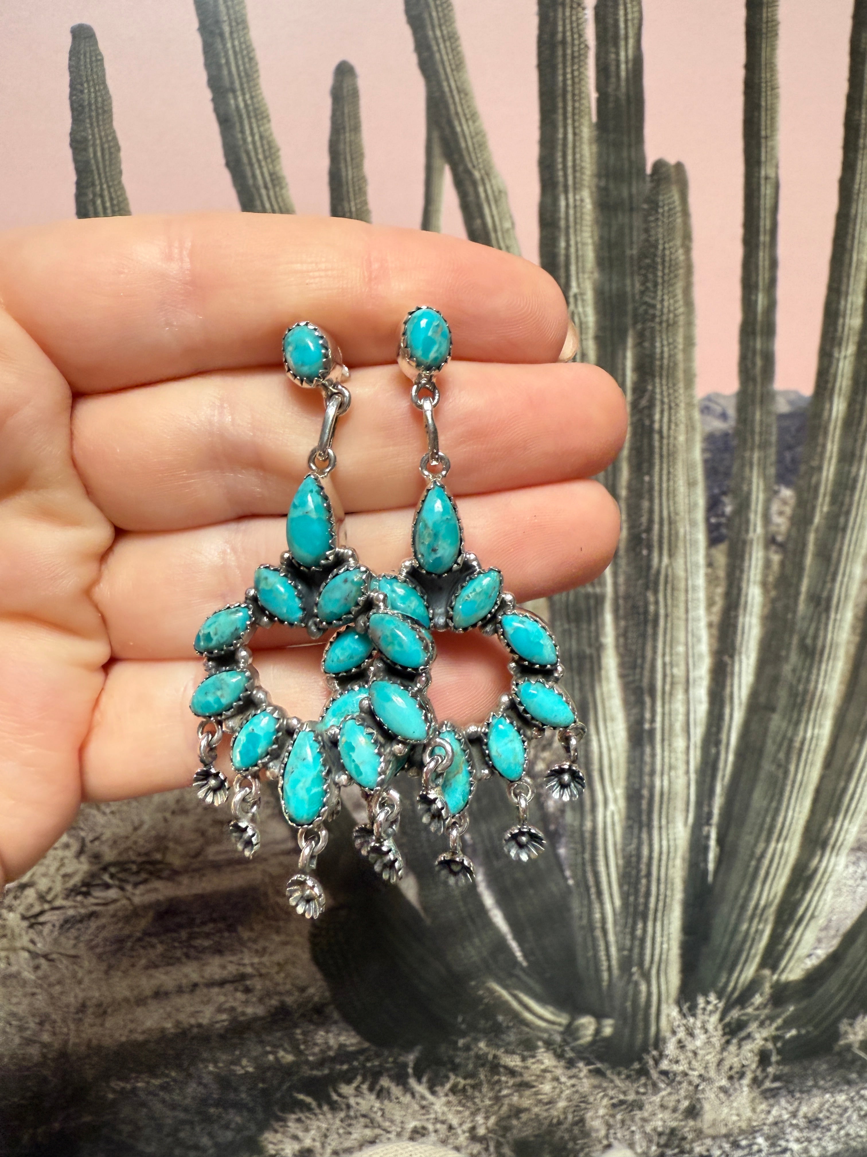 Handmade Sterling Silver Post Dangle Earring